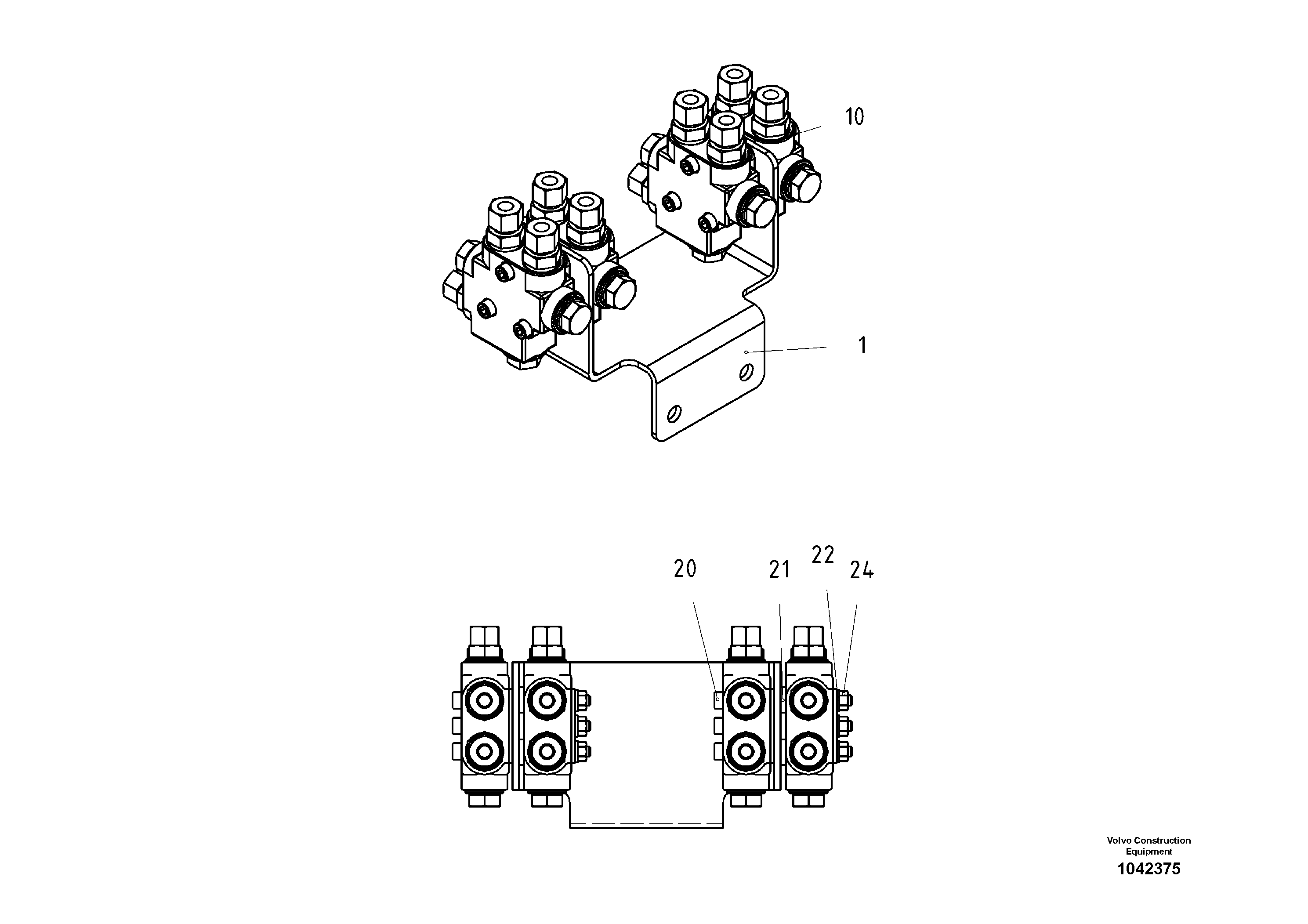 Схема запчастей Volvo ABG8820B - 56635 Valve Support ABG8820/ABG8820B ABG8820 S/N 21098-23354 ABG8820B S/N 23355-