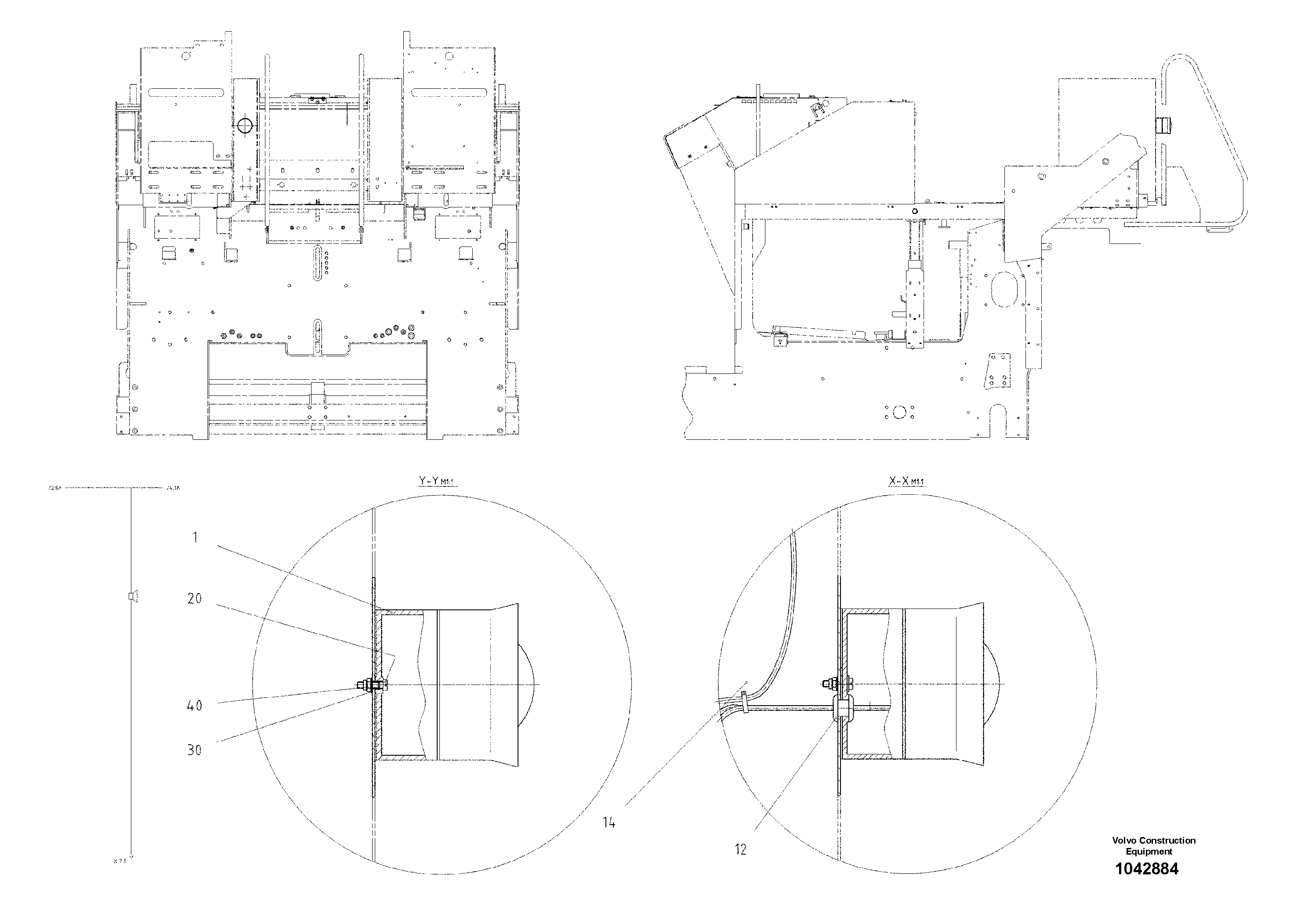 Схема запчастей Volvo ABG8820B - 49786 Back-up alarm ABG8820/ABG8820B ABG8820 S/N 21098-23354 ABG8820B S/N 23355-