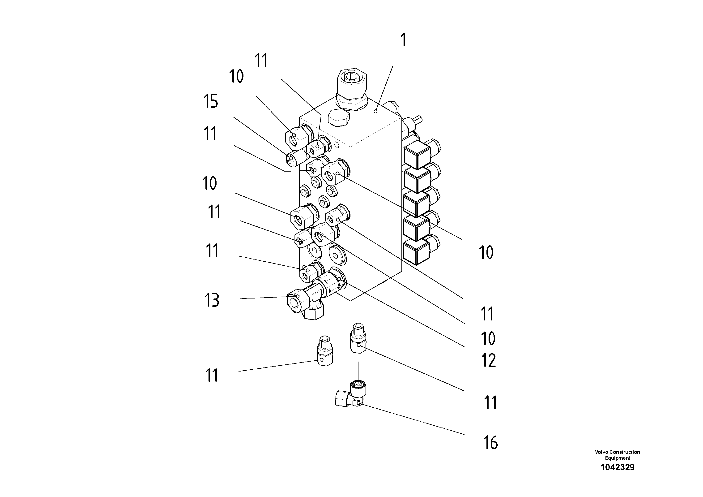 Схема запчастей Volvo ABG8820B - 61479 Valve block cylinder ABG8820/ABG8820B ABG8820 S/N 21098-23354 ABG8820B S/N 23355-