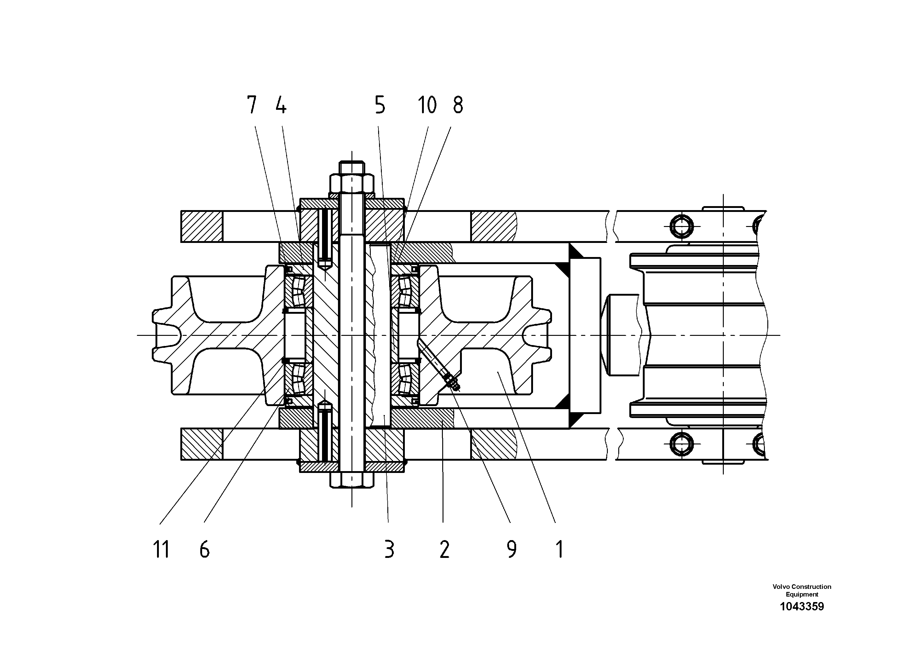 Схема запчастей Volvo ABG8820B - 1250 Idler Wheel ABG8820/ABG8820B ABG8820 S/N 21098-23354 ABG8820B S/N 23355-