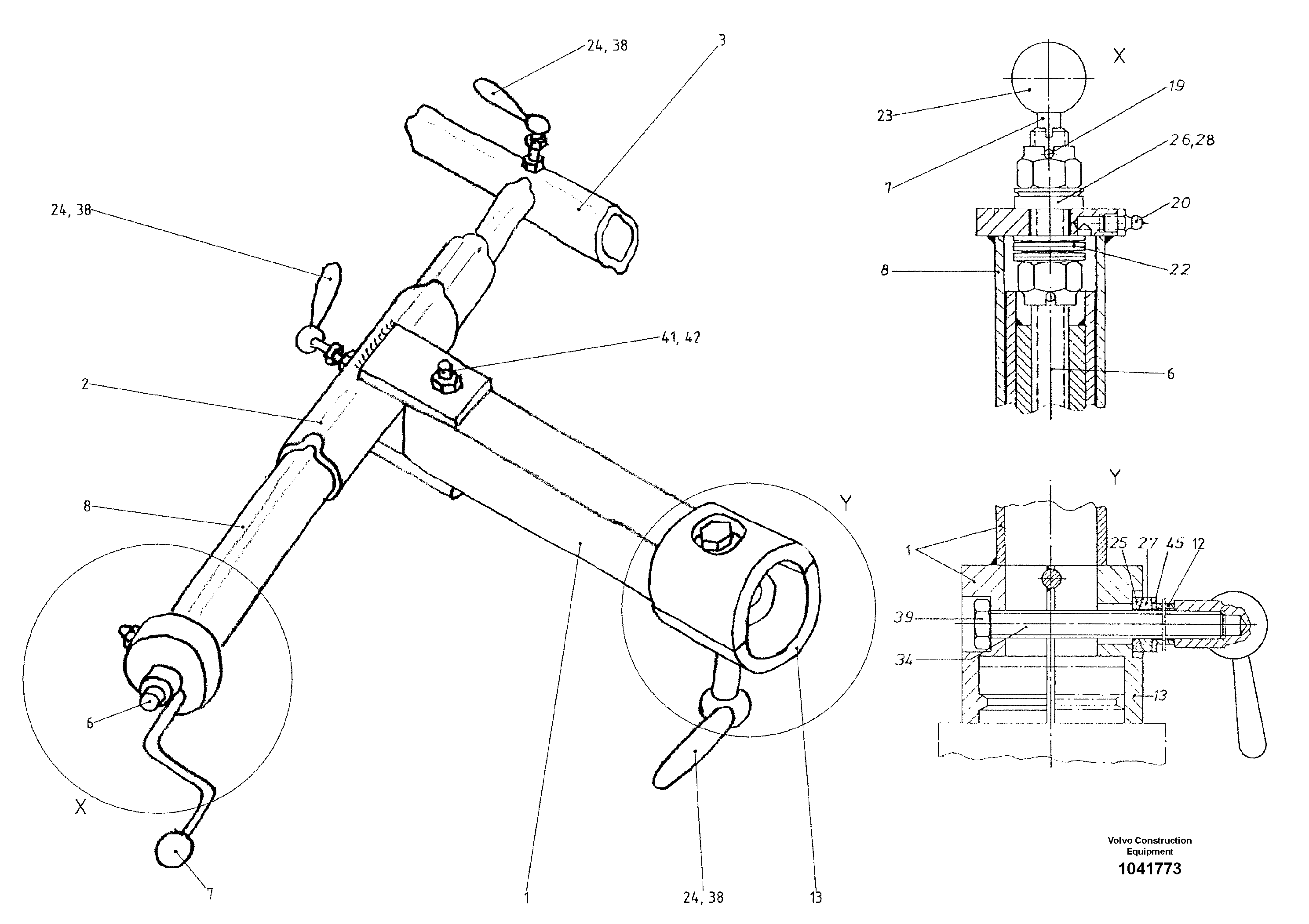Схема запчастей Volvo ABG8820B - 51871 Sensor Bracket ABG8820/ABG8820B ABG8820 S/N 21098-23354 ABG8820B S/N 23355-