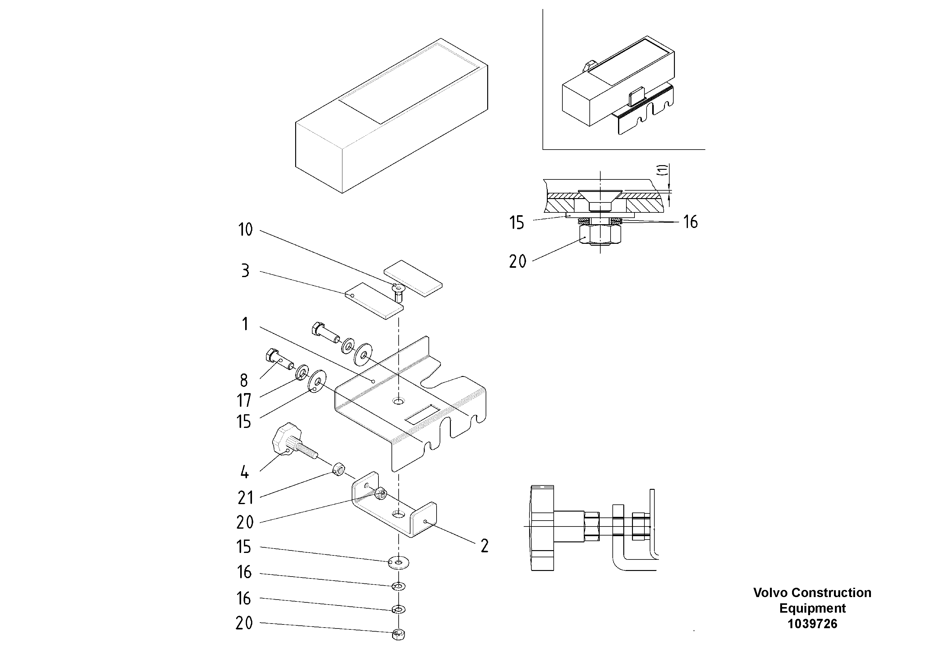 Схема запчастей Volvo ABG8820B - 56579 Control Support ABG8820/ABG8820B ABG8820 S/N 21098-23354 ABG8820B S/N 23355-