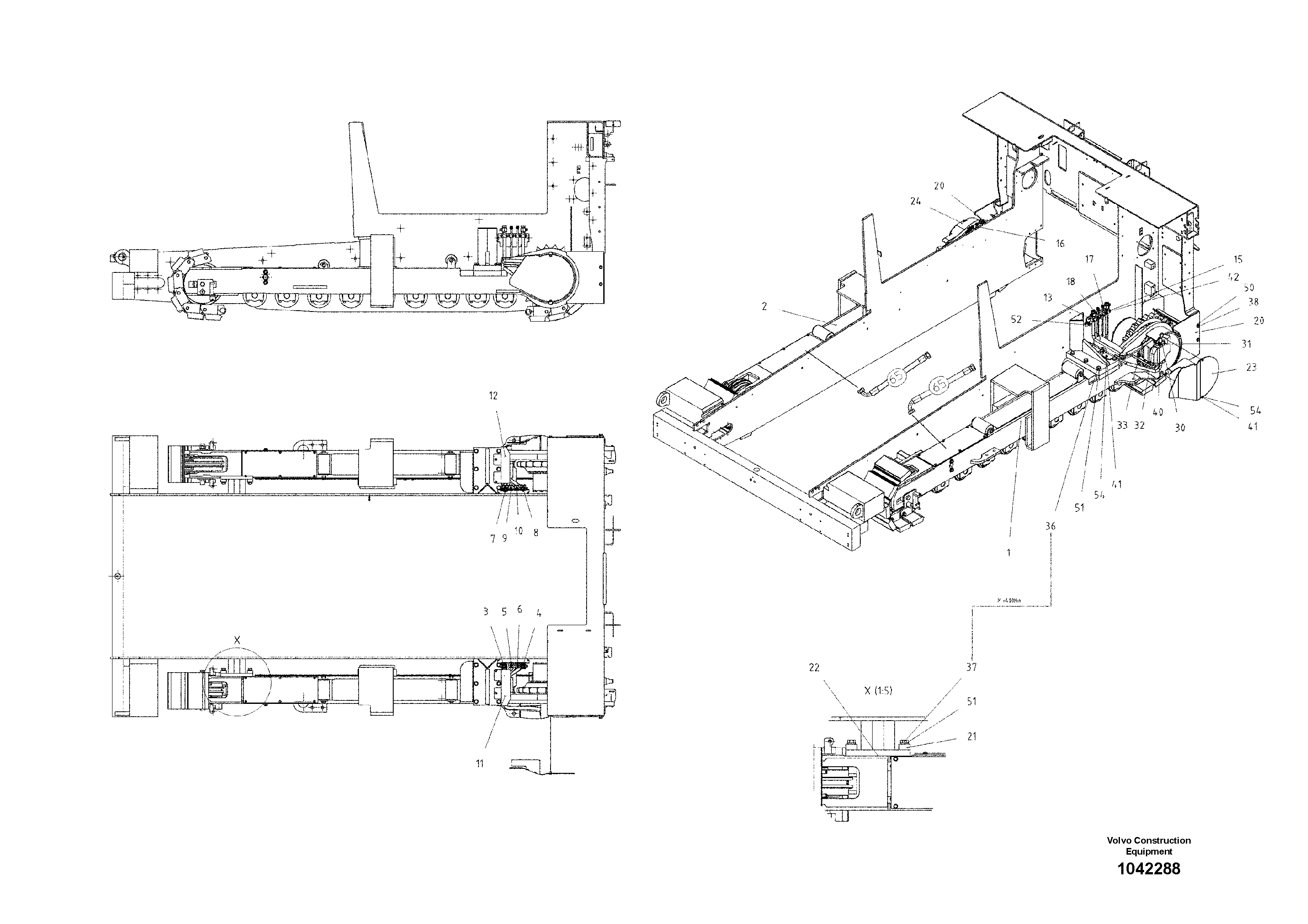 Схема запчастей Volvo ABG8820B - 51877 Track Carrier ABG8820/ABG8820B ABG8820 S/N 21098-23354 ABG8820B S/N 23355-