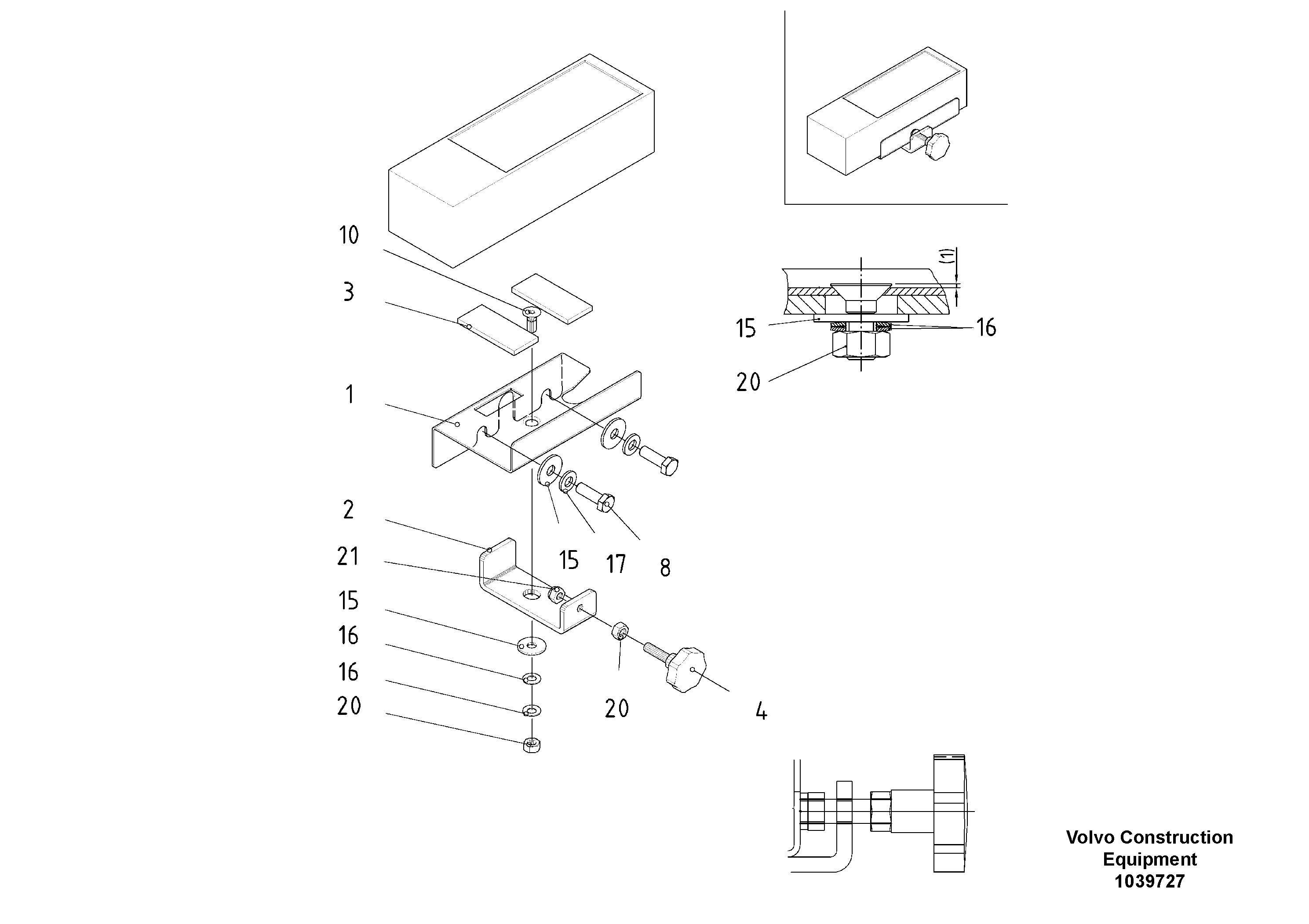 Схема запчастей Volvo ABG8820B - 56582 Control Support ABG8820/ABG8820B ABG8820 S/N 21098-23354 ABG8820B S/N 23355-