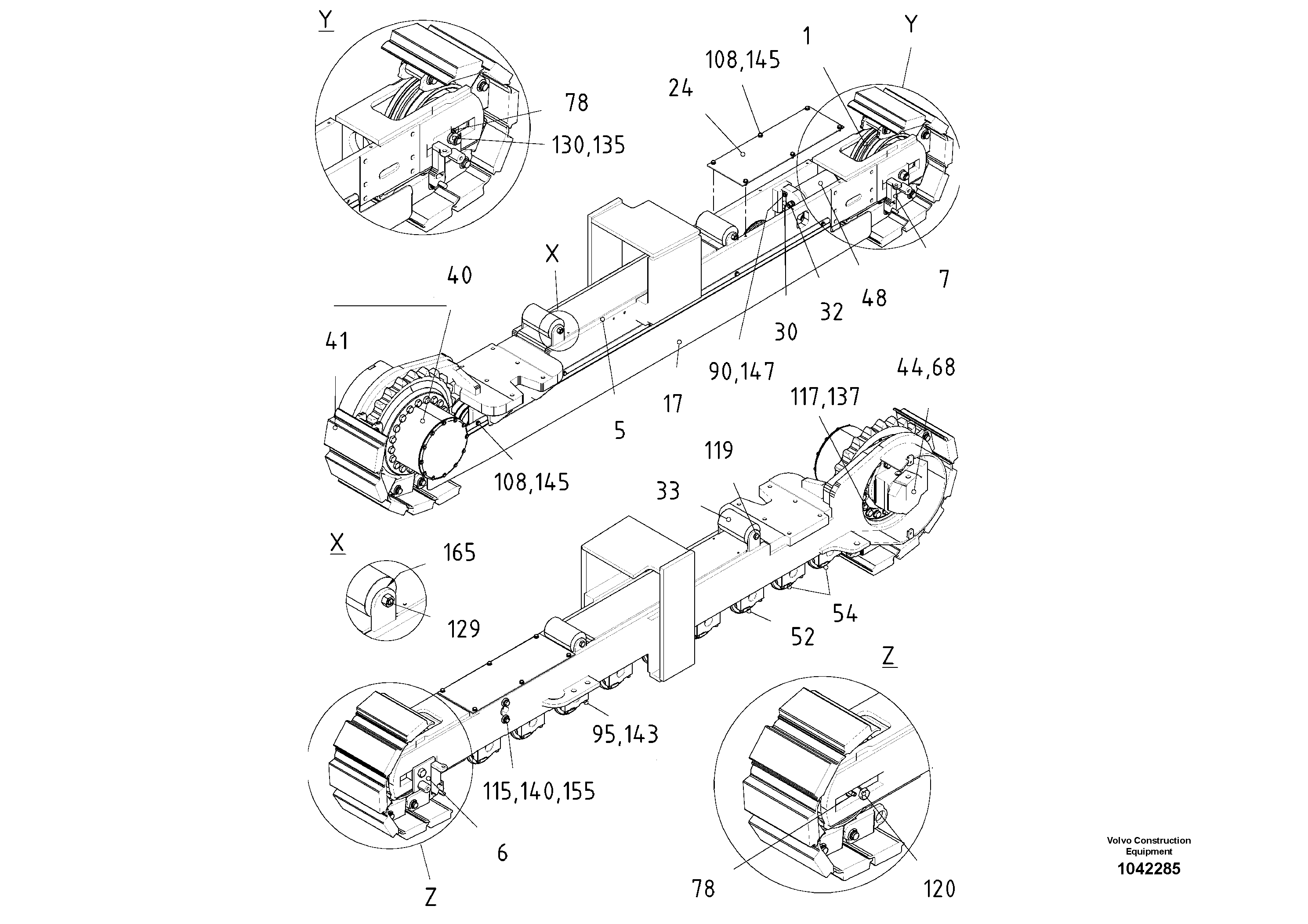 Схема запчастей Volvo ABG8820B - 65738 Track Carrier ABG8820/ABG8820B ABG8820 S/N 21098-23354 ABG8820B S/N 23355-