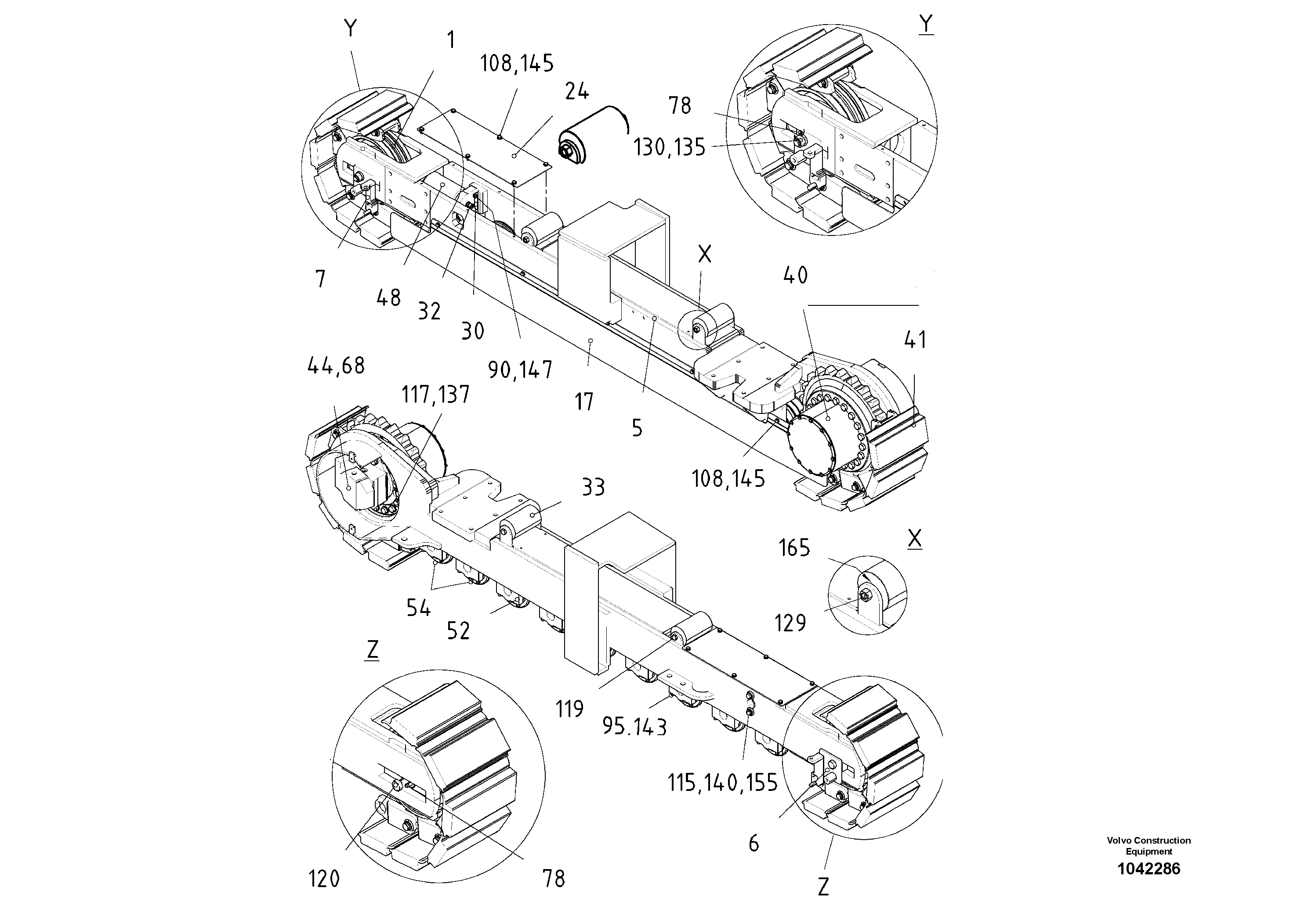 Схема запчастей Volvo ABG8820B - 65739 Track Carrier ABG8820/ABG8820B ABG8820 S/N 21098-23354 ABG8820B S/N 23355-