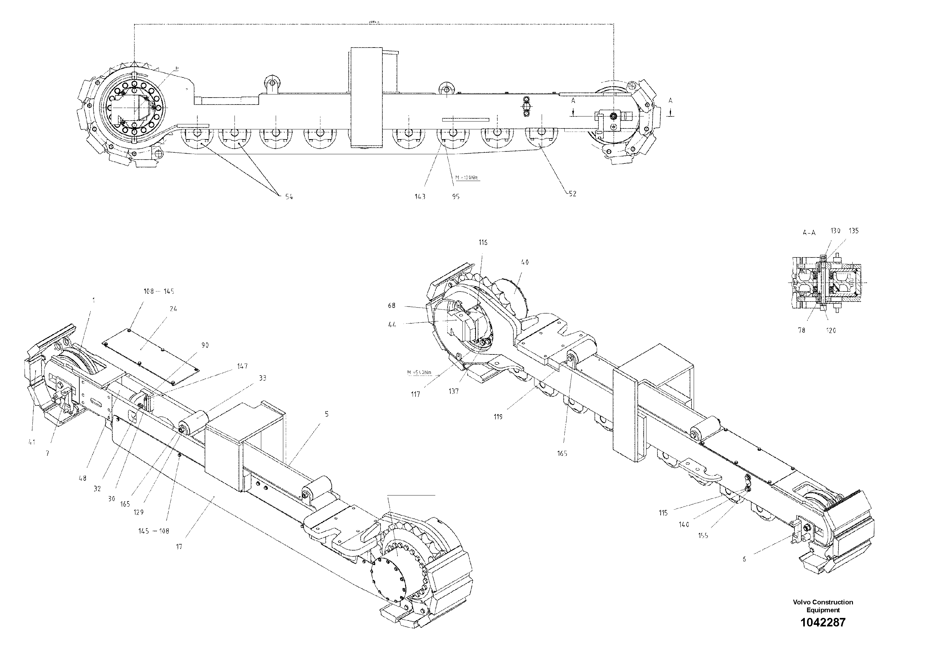 Схема запчастей Volvo ABG8820B - 65740 Track Carrier ABG8820/ABG8820B ABG8820 S/N 21098-23354 ABG8820B S/N 23355-