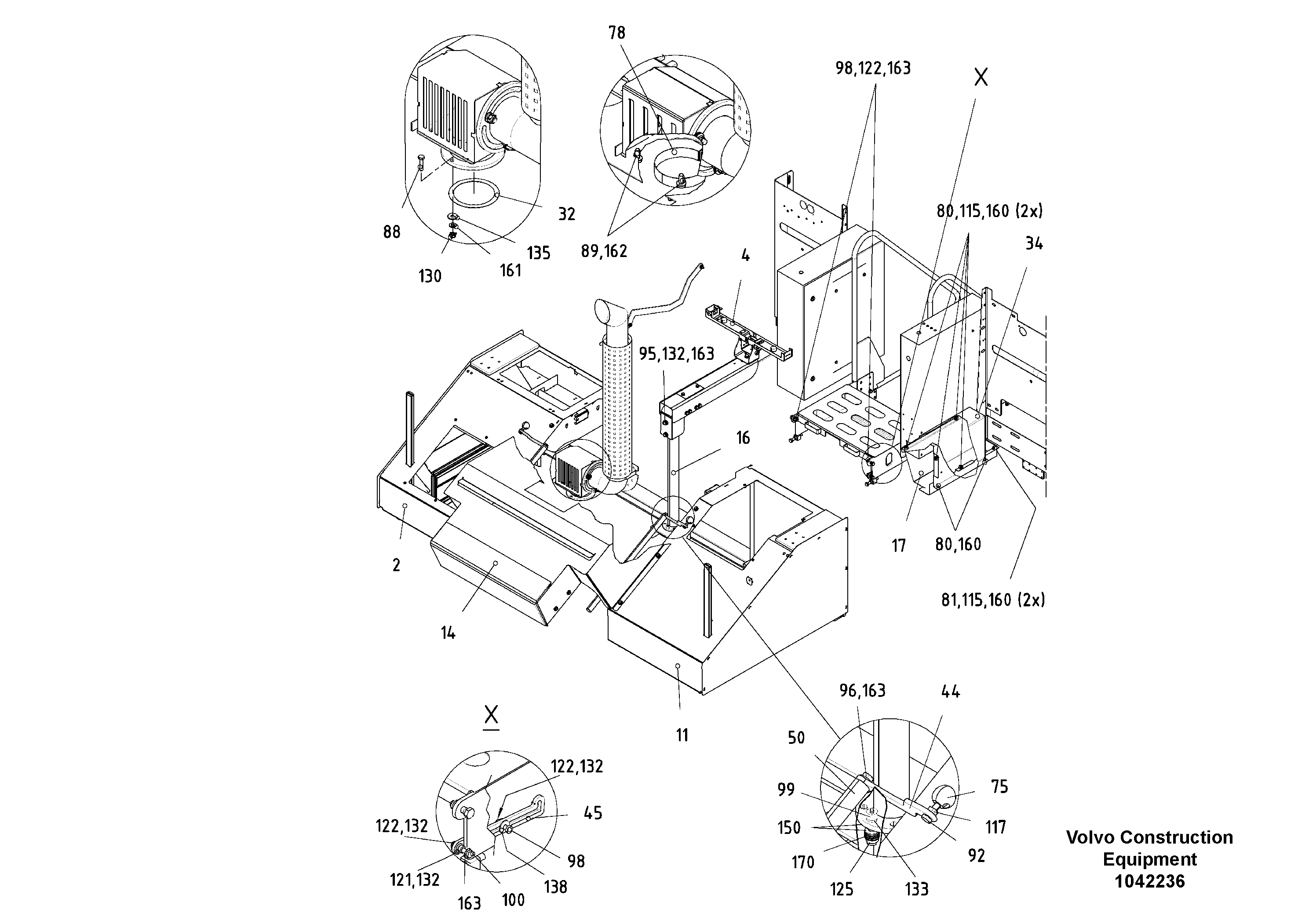 Схема запчастей Volvo ABG8820B - 52587 Superstructure ABG8820/ABG8820B ABG8820 S/N 21098-23354 ABG8820B S/N 23355-