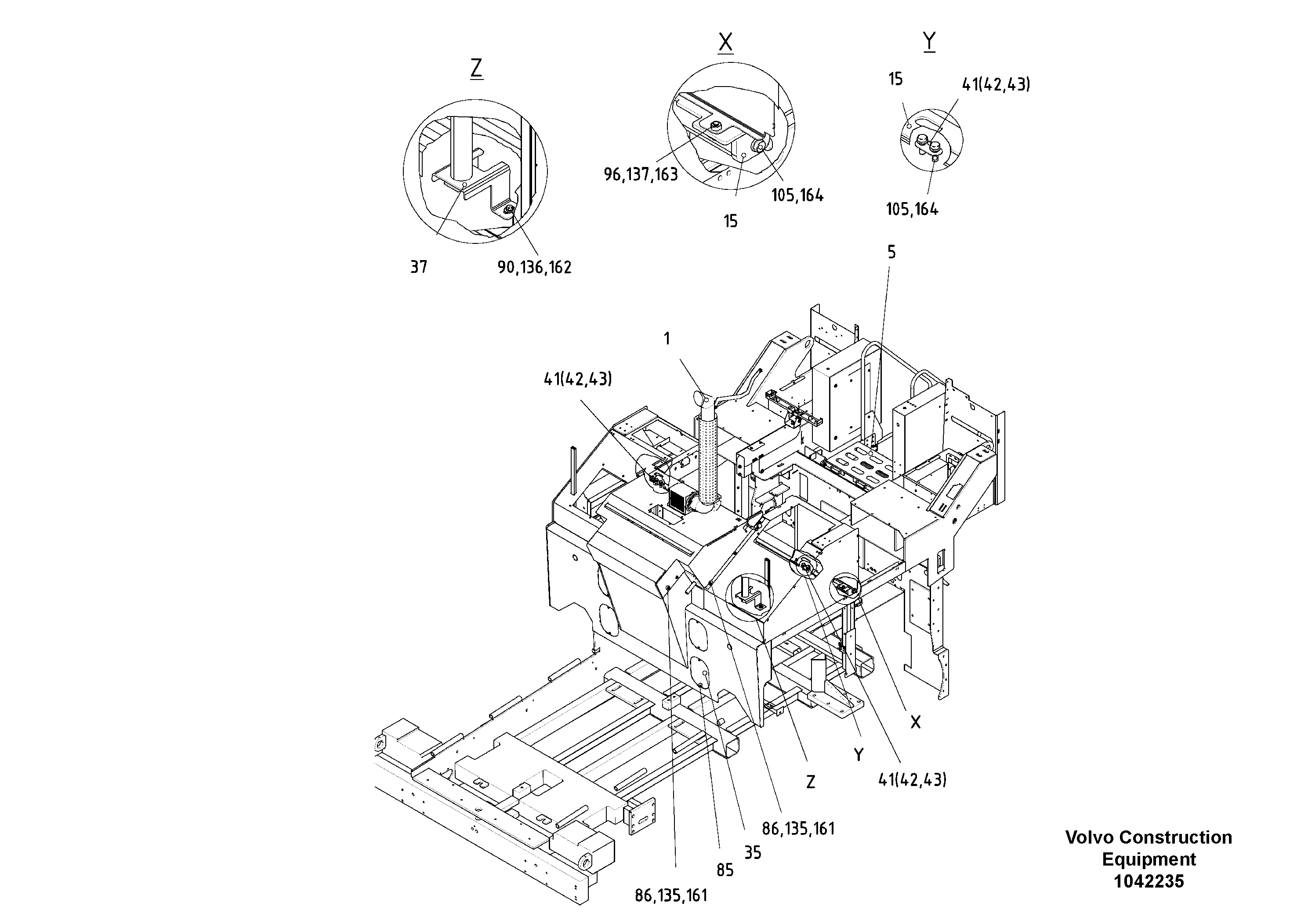 Схема запчастей Volvo ABG8820B - 65741 Superstructure ABG8820/ABG8820B ABG8820 S/N 21098-23354 ABG8820B S/N 23355-