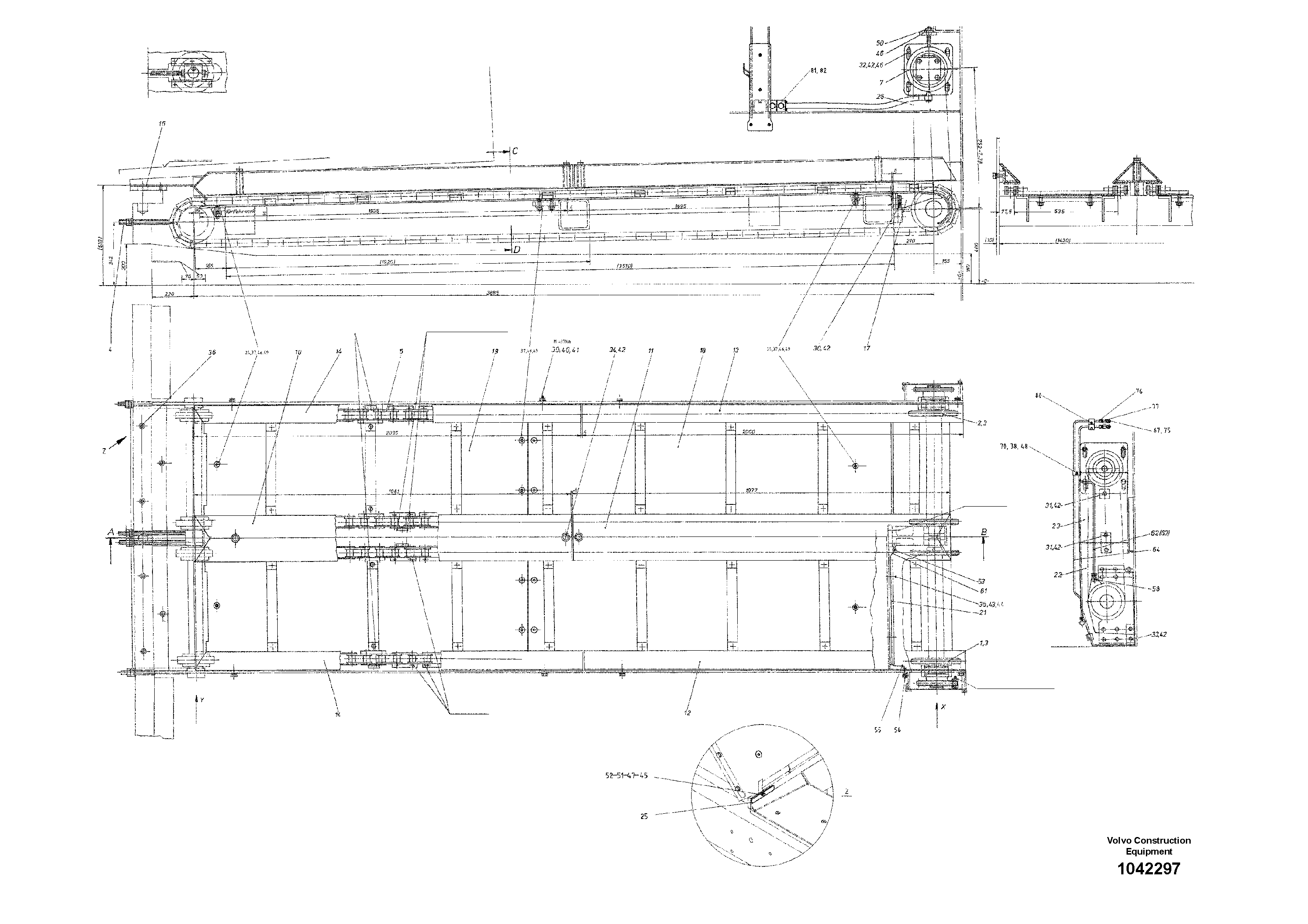 Схема запчастей Volvo ABG8820B - 48204 Conveyor Belt ABG8820/ABG8820B ABG8820 S/N 21098-23354 ABG8820B S/N 23355-