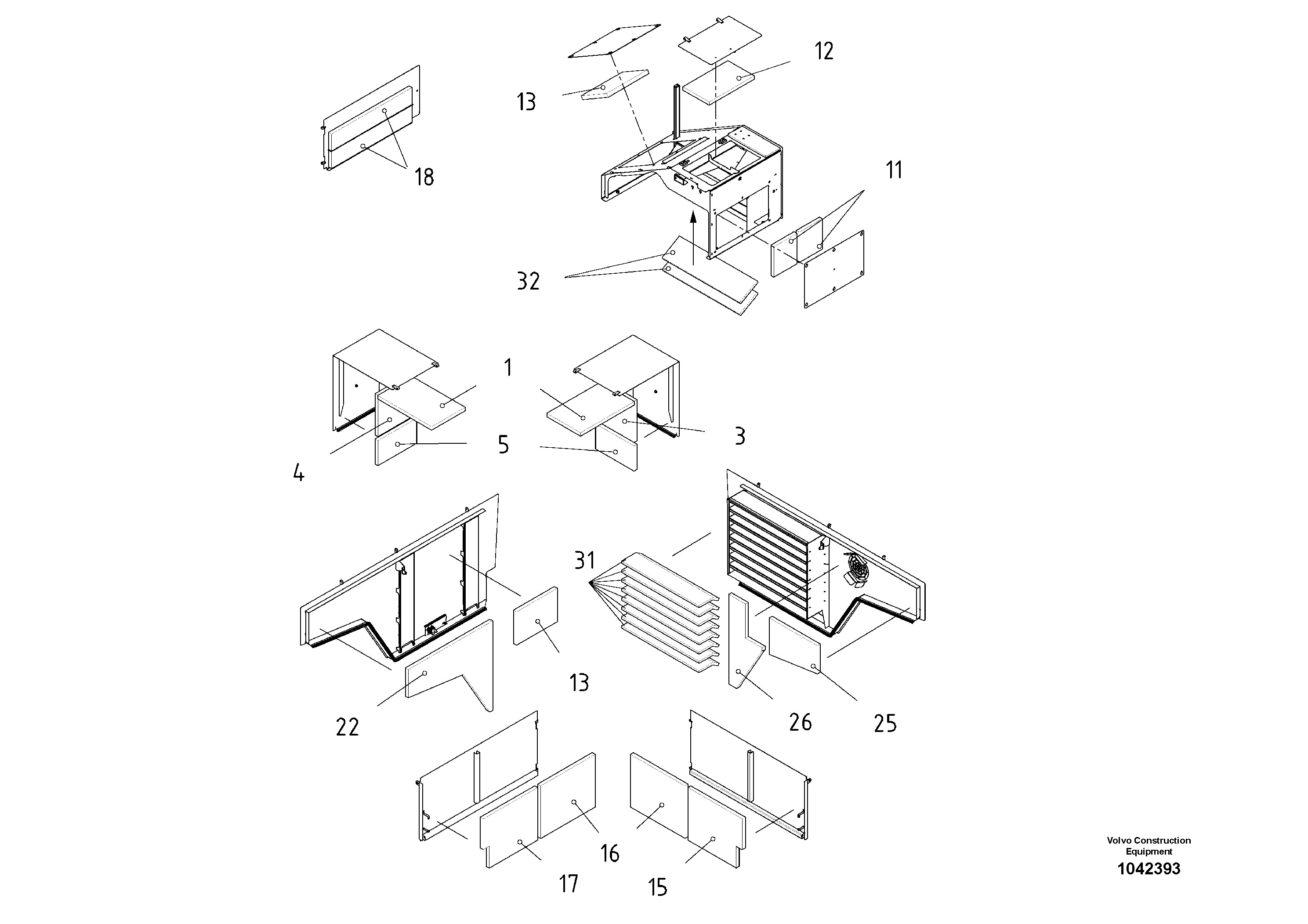 Схема запчастей Volvo ABG8820B - 51247 Sound Insulation ABG8820/ABG8820B ABG8820 S/N 21098-23354 ABG8820B S/N 23355-