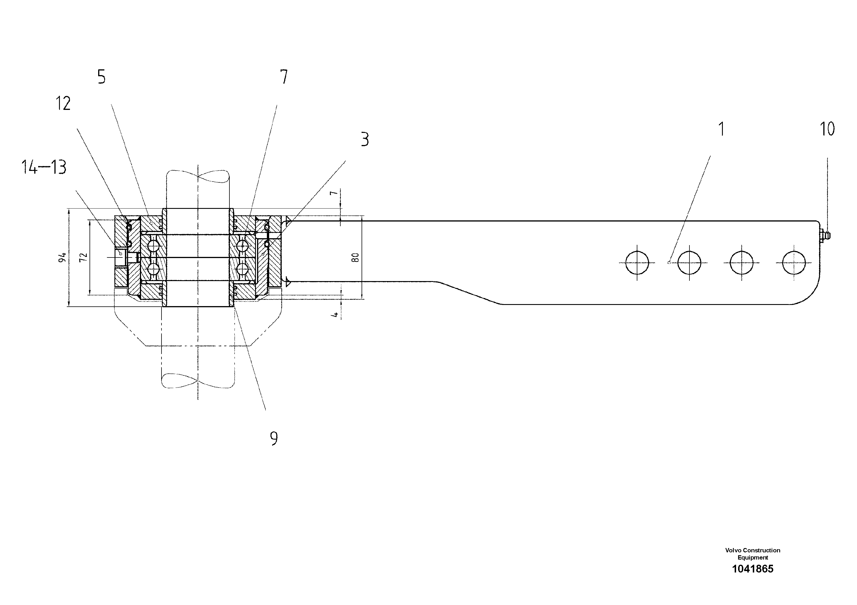 Схема запчастей Volvo ABG8820B - 53235 Outside Auger Support ABG8820/ABG8820B ABG8820 S/N 21098-23354 ABG8820B S/N 23355-