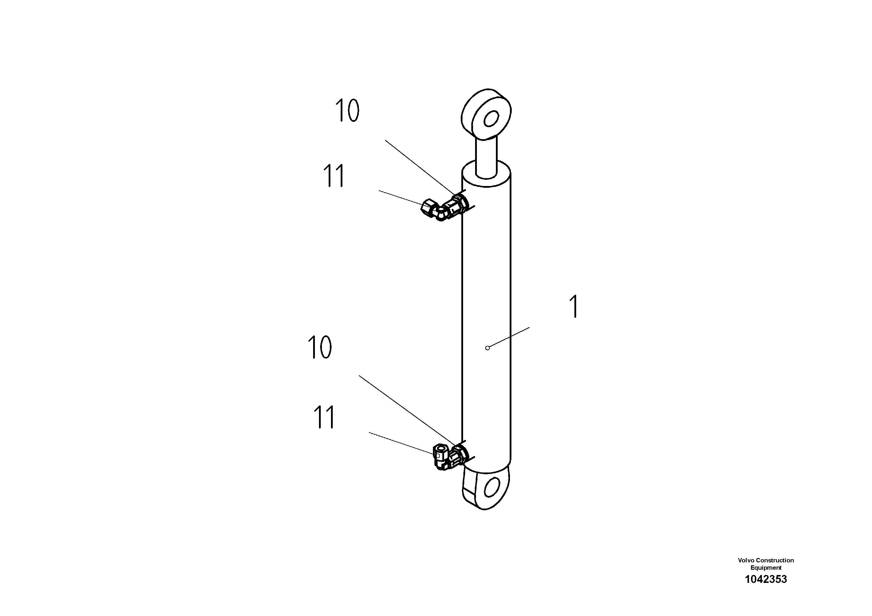 Схема запчастей Volvo ABG8820B - 61481 Levelling Cylinder ABG8820/ABG8820B ABG8820 S/N 21098-23354 ABG8820B S/N 23355-