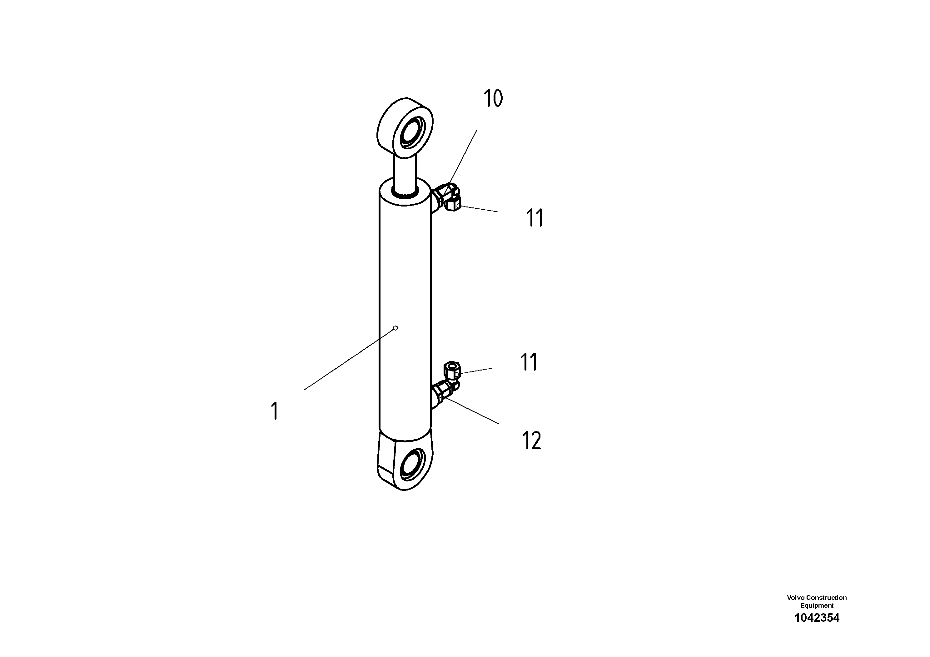 Схема запчастей Volvo ABG8820B - 61482 Hopper Cylinder ABG8820/ABG8820B ABG8820 S/N 21098-23354 ABG8820B S/N 23355-