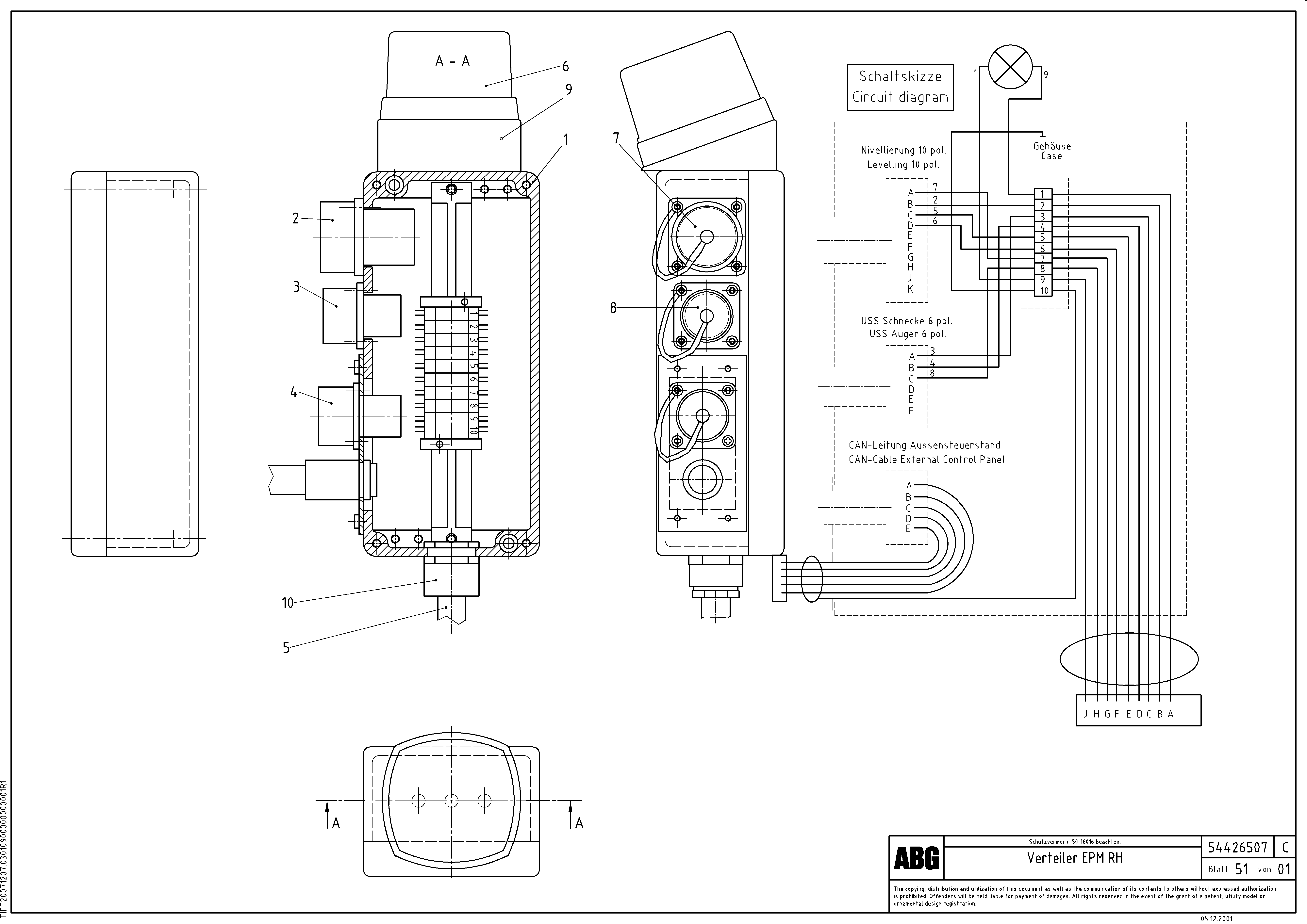 Схема запчастей Volvo ABG8820B - 77458 Distribution box on screed for EPM (Electronic Paver Management) VB 78 ETC ATT. SCREED 2,5 - 9,0 M ABG8820/ABG8820B
