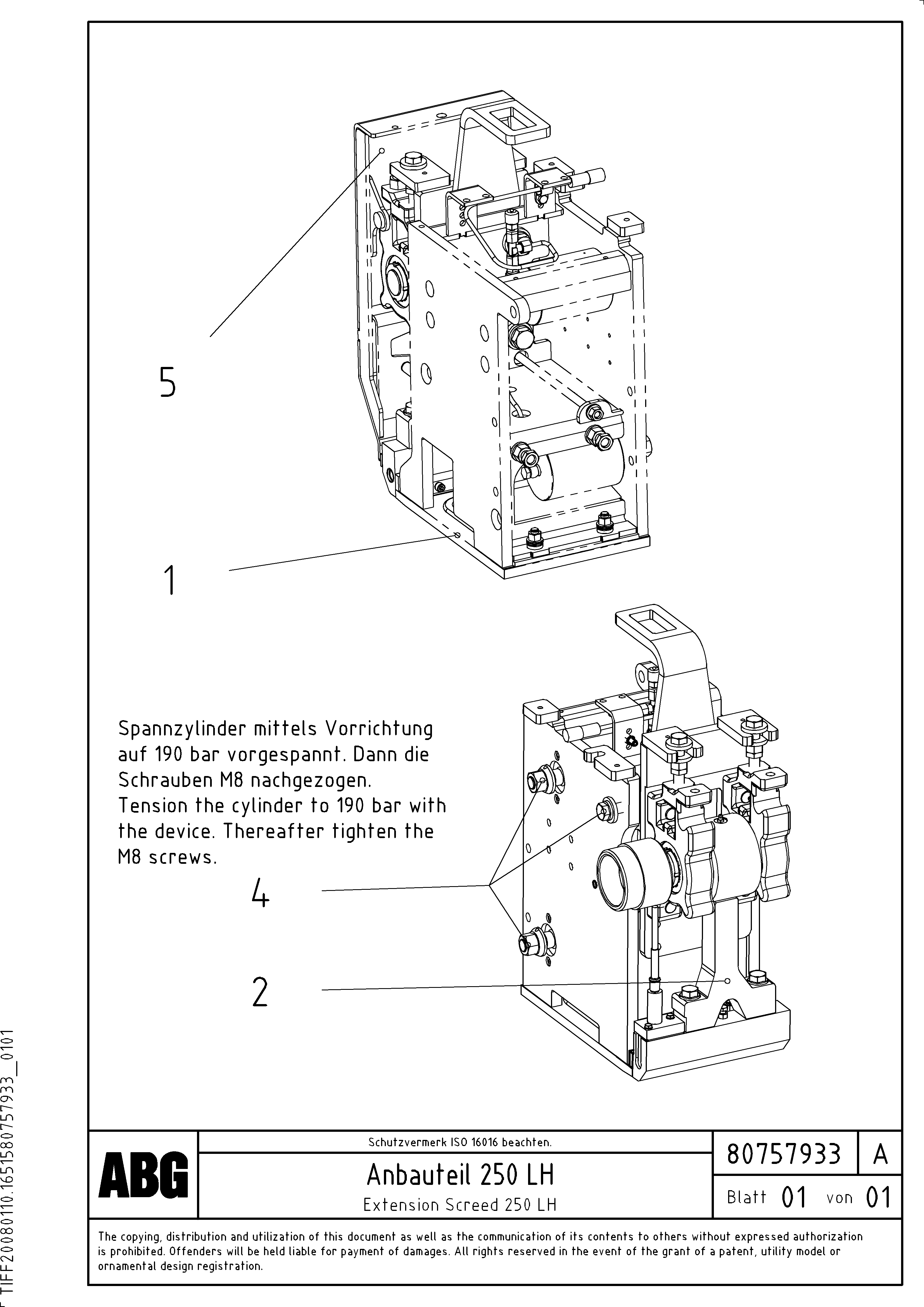 Схема запчастей Volvo ABG8820B - 73132 Extension screed VB 88 ETC ATT. SCREED 3,0 - 10,0M ABG8820, ABG8820B