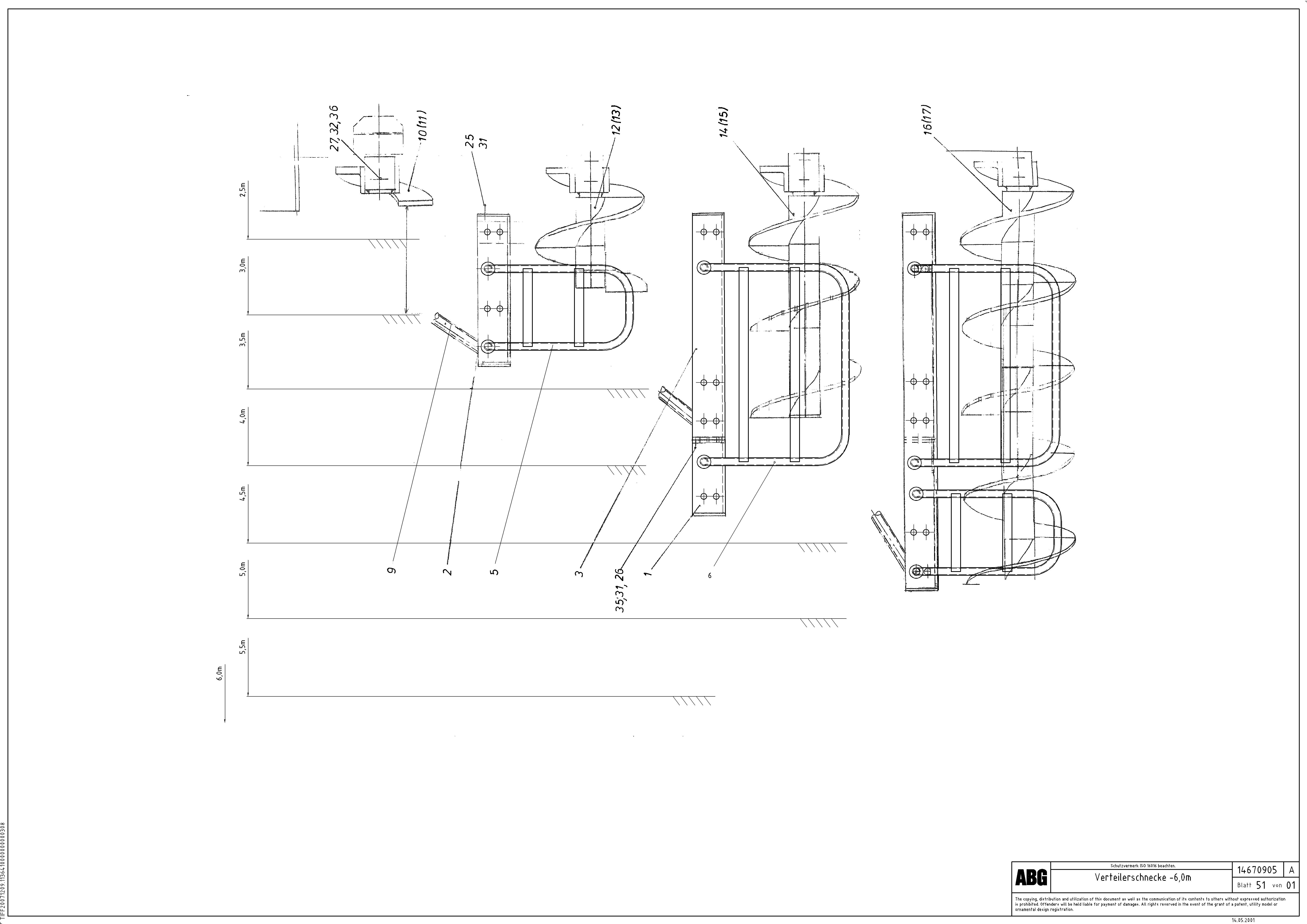 Схема запчастей Volvo ABG8820B - 83421 Auger extension VDT 121 ATT. SCREEDS 2,5 -13,0M ABG8820/ABG8820B