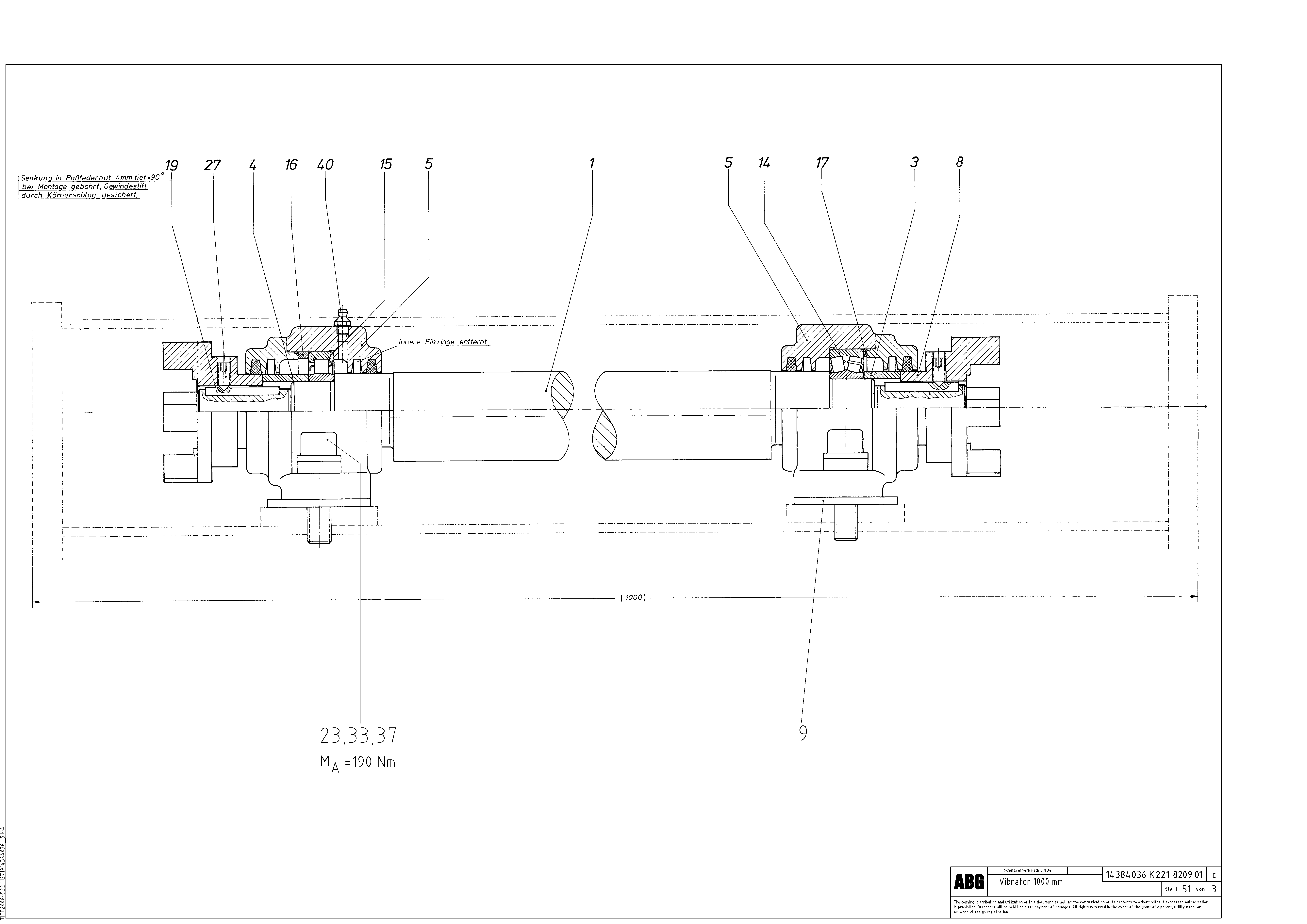 Схема запчастей Volvo ABG8820B - 68640 Vibrator for extension VDT 121 VARIO ATT.SCREED 9,0 - 12,0M ABG8820/ABG8820B