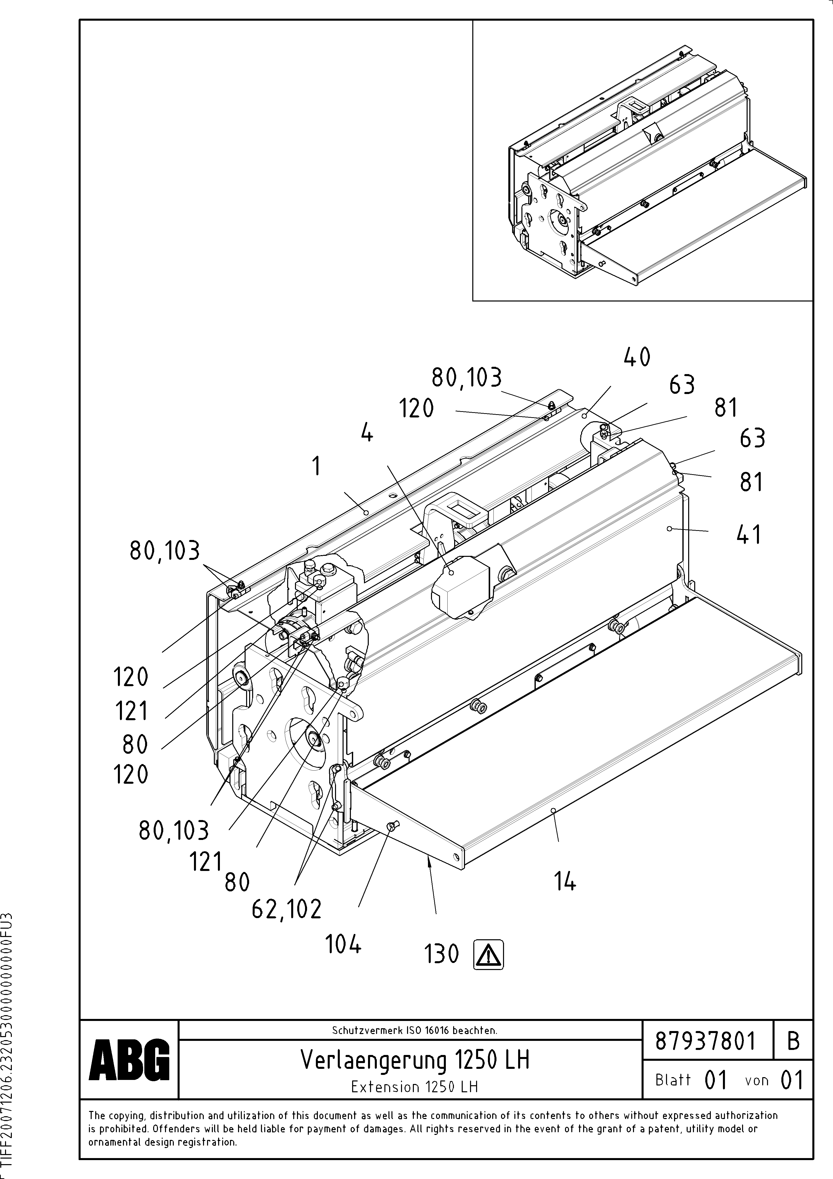 Схема запчастей Volvo ABG8820B - 77051 Extension VDT-V 88 ETC ATT. SCREEDS 3,0 - 9,0M ABG8820, ABG8820B
