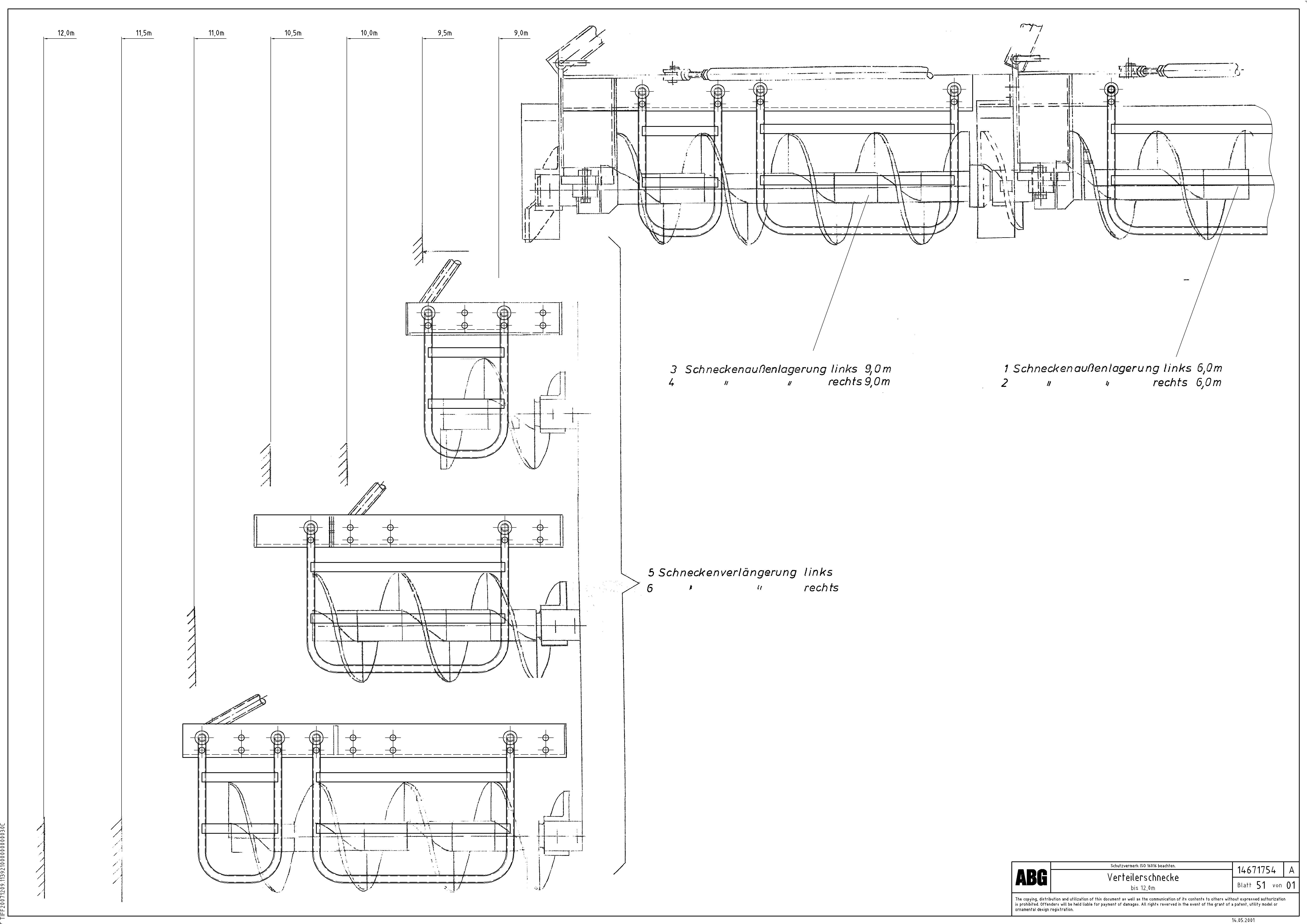 Схема запчастей Volvo ABG8820B - 81225 Auger extension MB 122 ATT. SCREEDS 2,5 -12,0M ABG8820, ABG8820B
