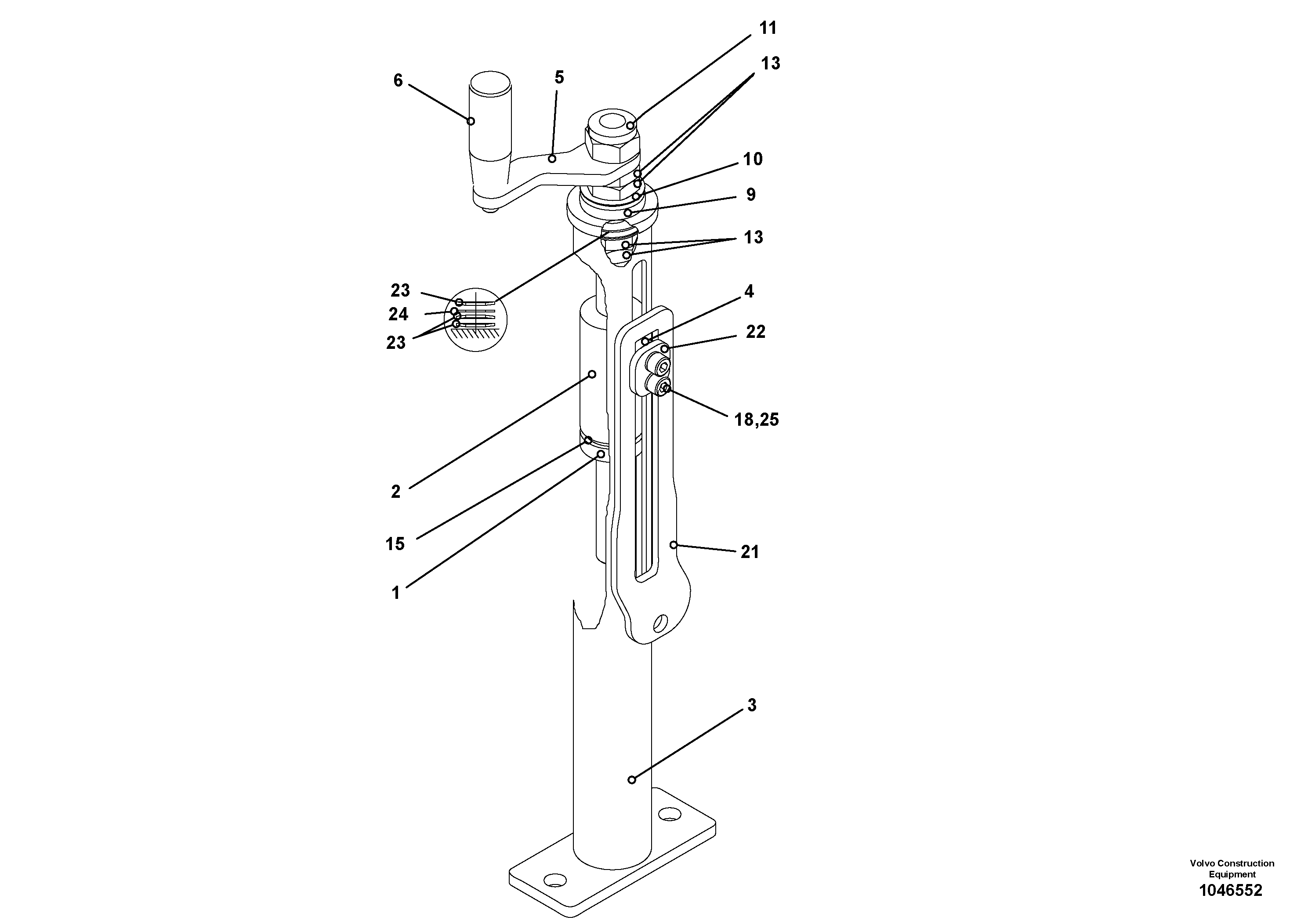 Схема запчастей Volvo ABG8820B - 69567 Adjusting spindle, front VDT-V 78 GTC ATT. SCREEDS 2,5 - 9,0M AGB8820, AGB8820B