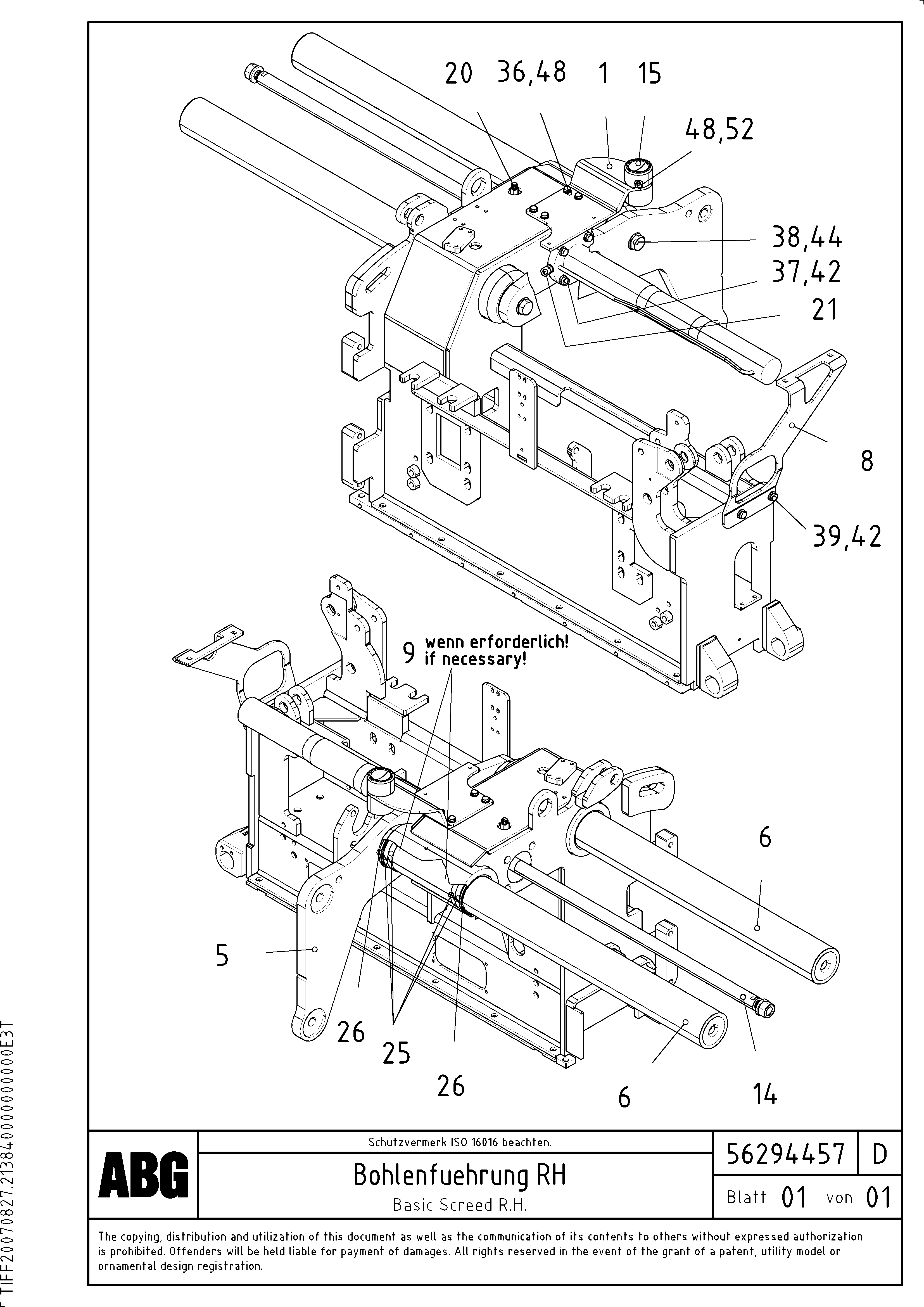 Схема запчастей Volvo ABG8820B - 69977 Screed guide for basic screed VDT-V 78 GTC ATT. SCREEDS 2,5 - 9,0M AGB8820, AGB8820B