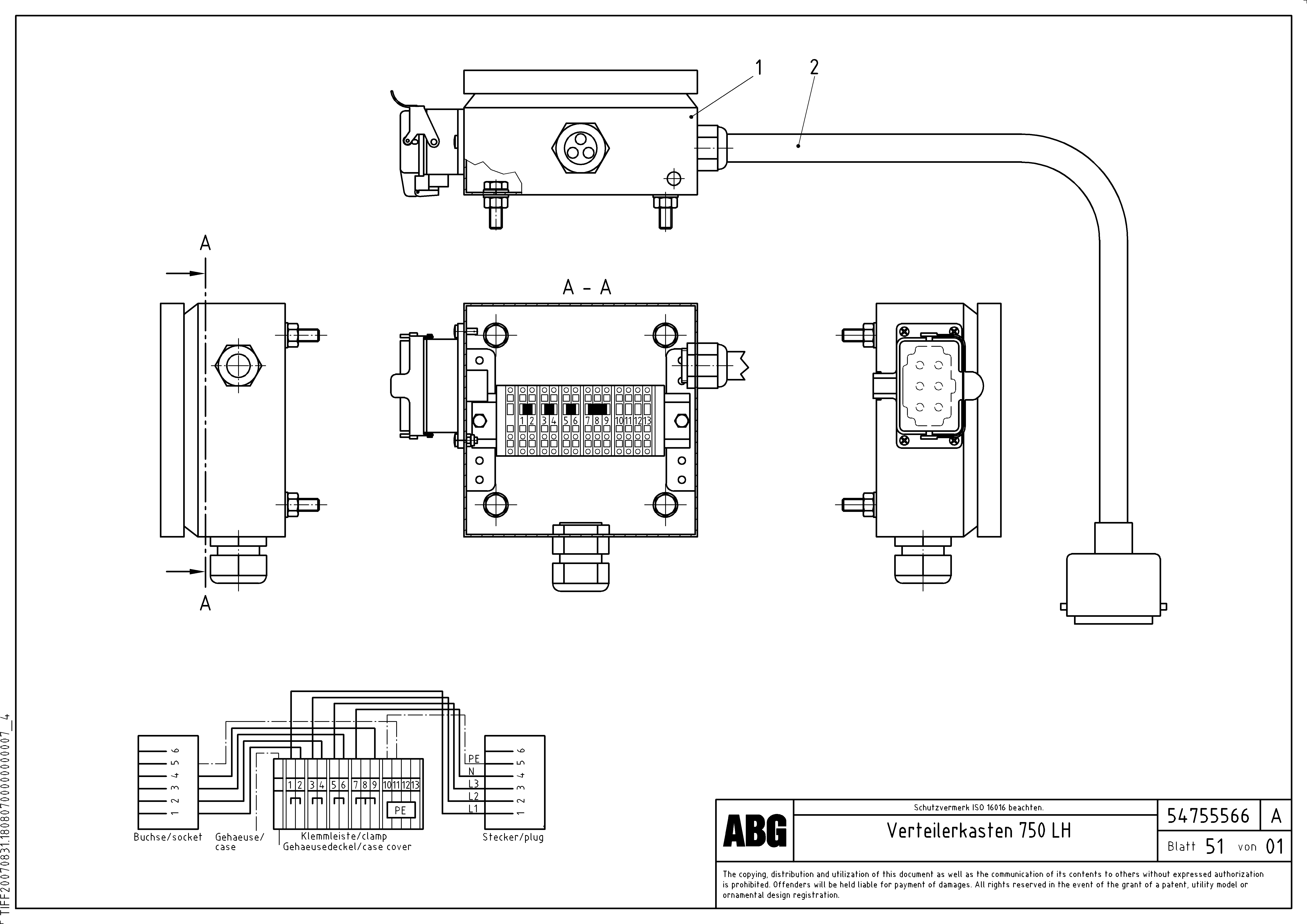 Схема запчастей Volvo ABG8820B - 64530 Distributorbox for extension VDT-V 89 ETC ATT. SCREEDS 3,0 - 9,0M ABG8820, ABG8820B