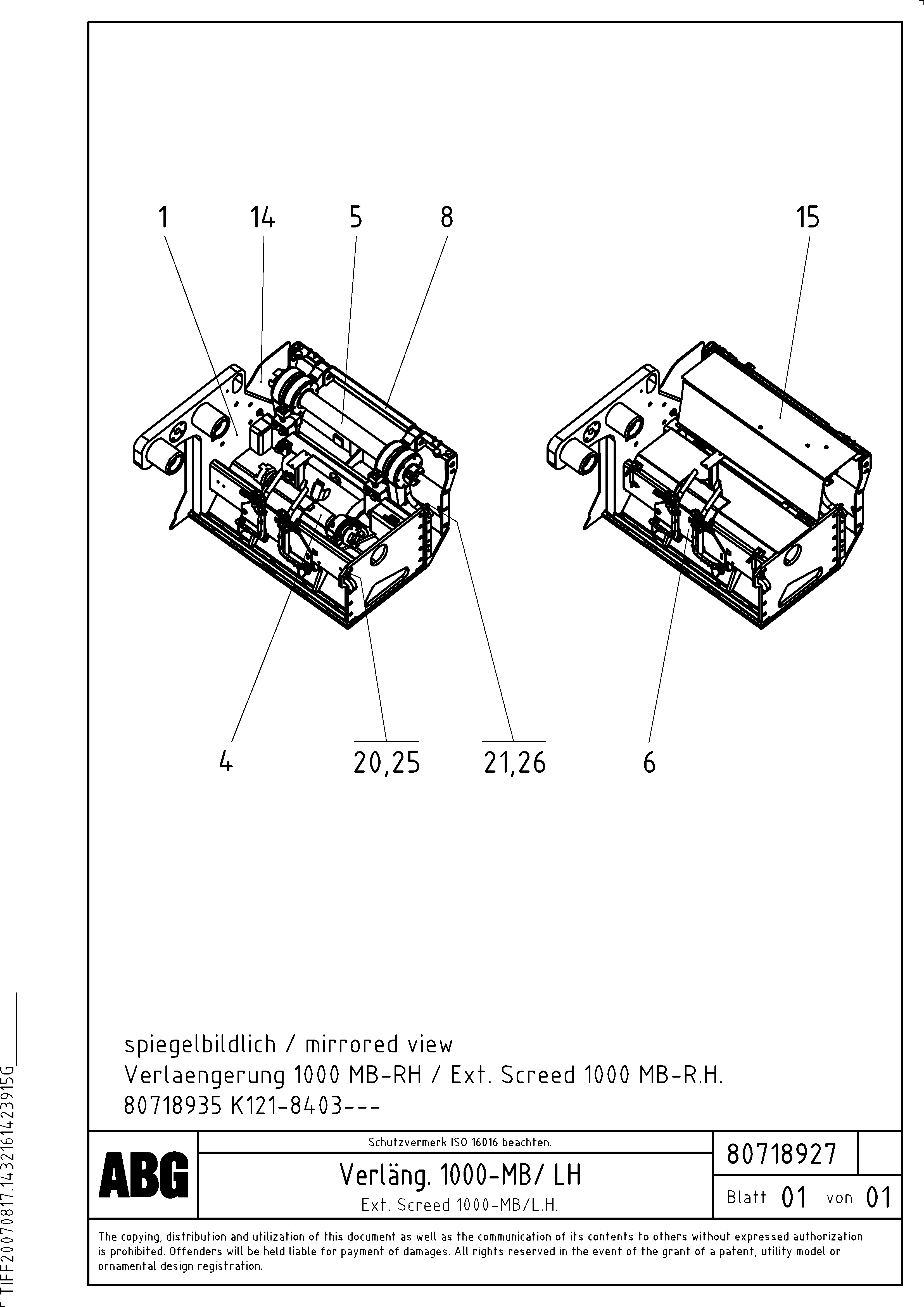 Схема запчастей Volvo ABG8820B - 64340 Extension MB 122 VARIO ATT.SCREEDS 4,5 -12,0M ABG8820, ABG8820B