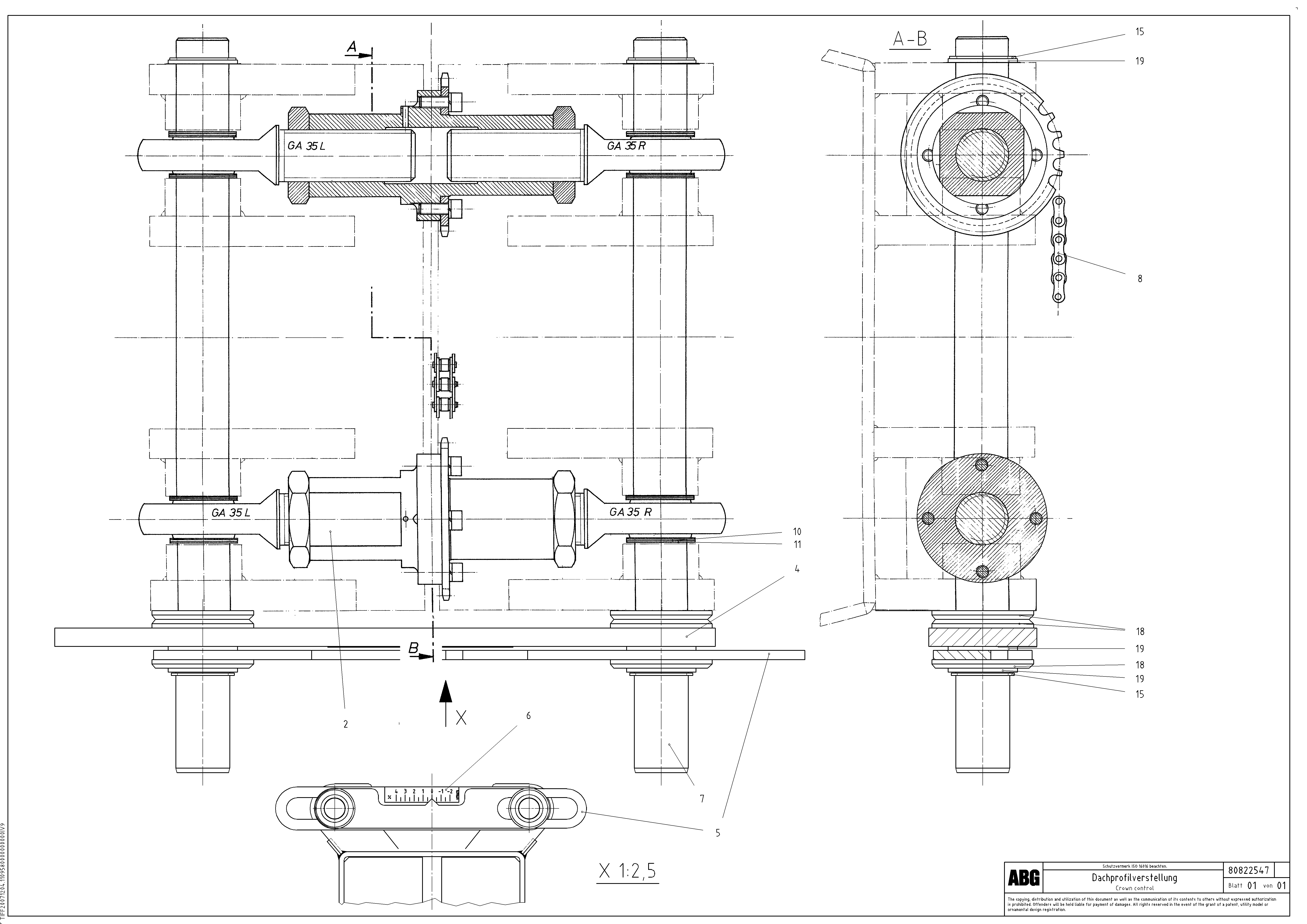 Схема запчастей Volvo ABG8820B - 75618 Crown control for articulated screed MB 122 VARIO ATT.SCREEDS 4,5 -12,0M ABG8820, ABG8820B