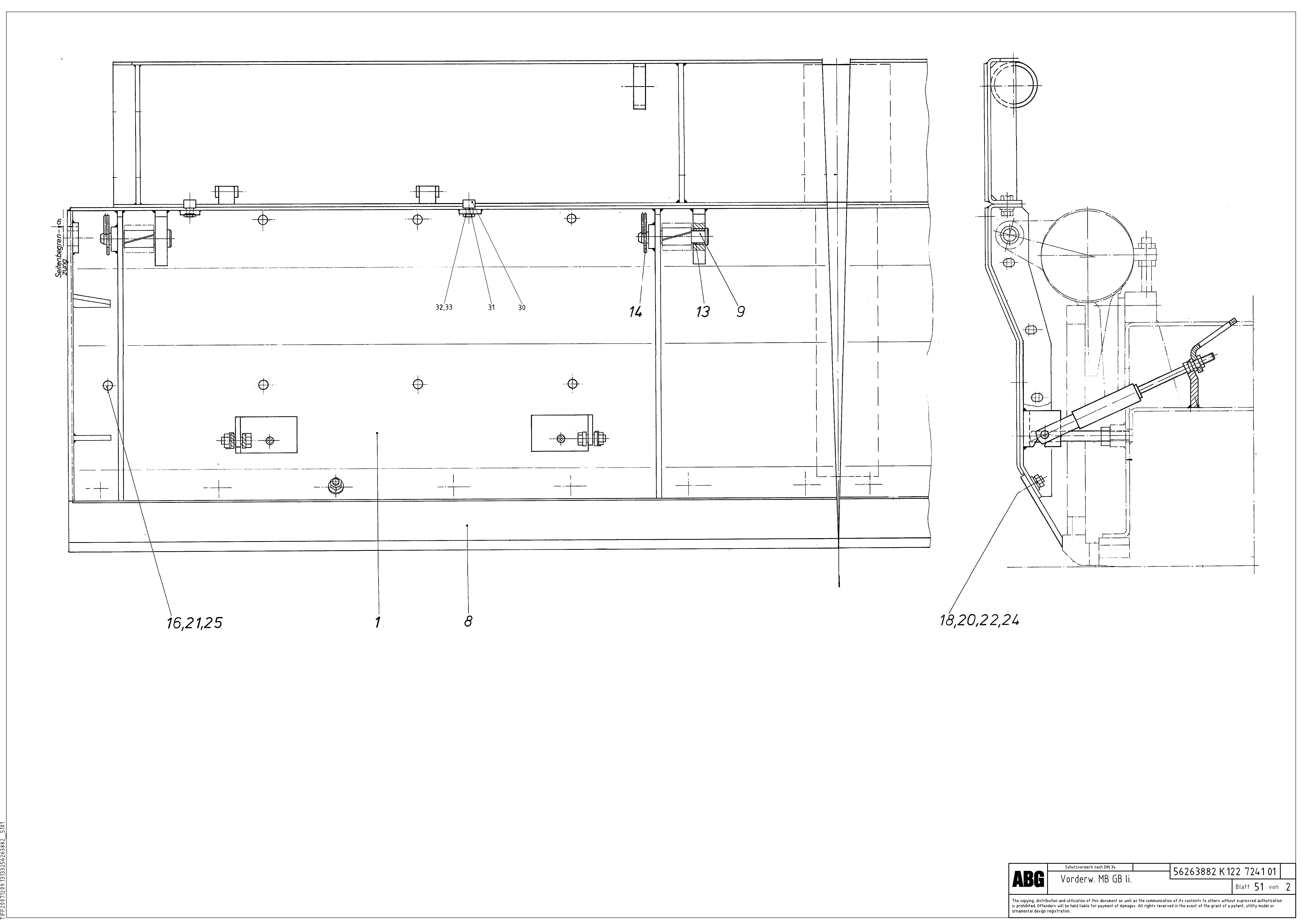 Схема запчастей Volvo ABG8820B - 63067 Deflector plate for basic screed MB 122 VARIO ATT.SCREEDS 4,5 -12,0M ABG8820, ABG8820B