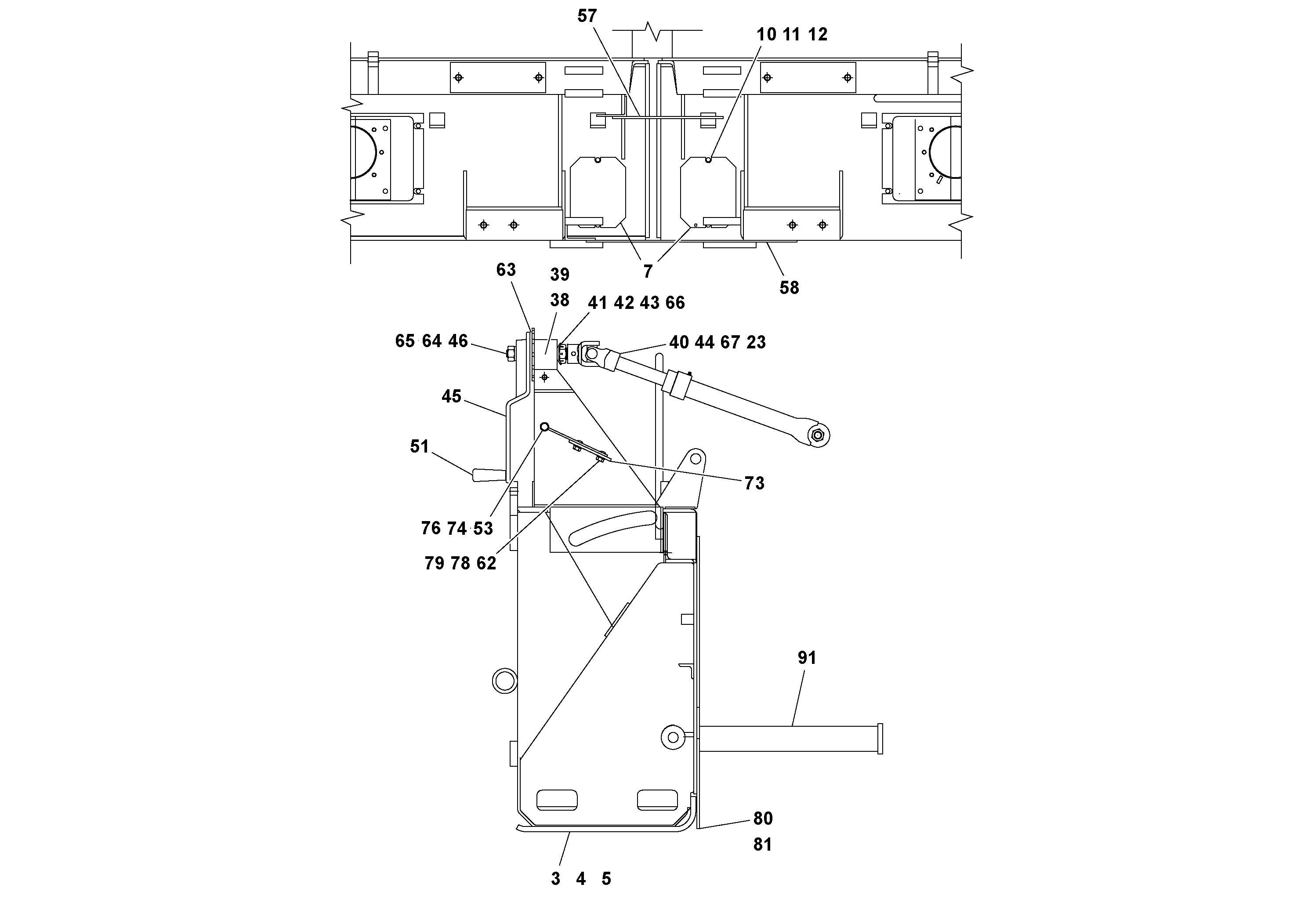 Схема запчастей Volvo OMNI IIIA - 57995 Main Screed Assembly 