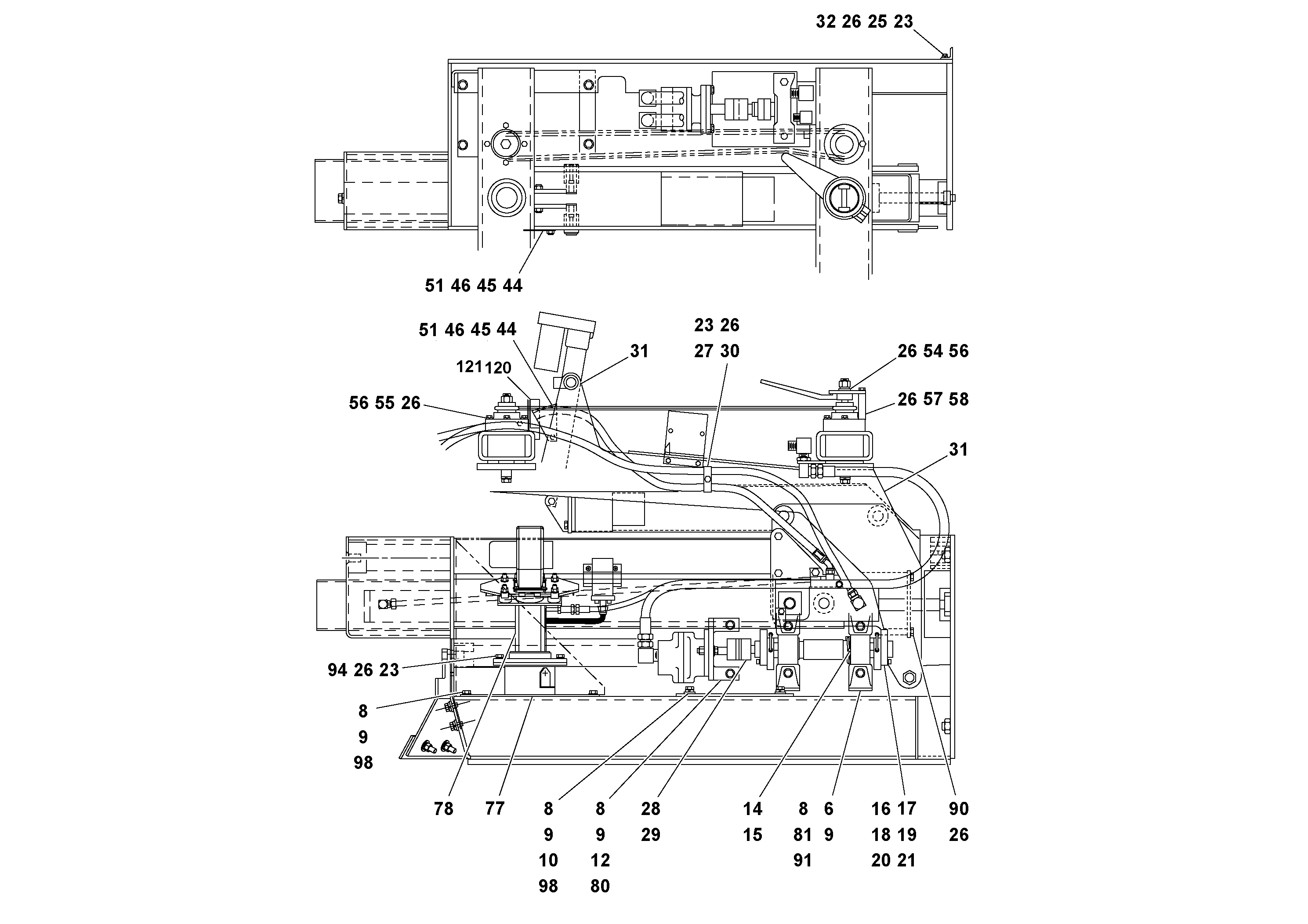 Схема запчастей Volvo OMNI IIIA - 57435 Extension Assembly 