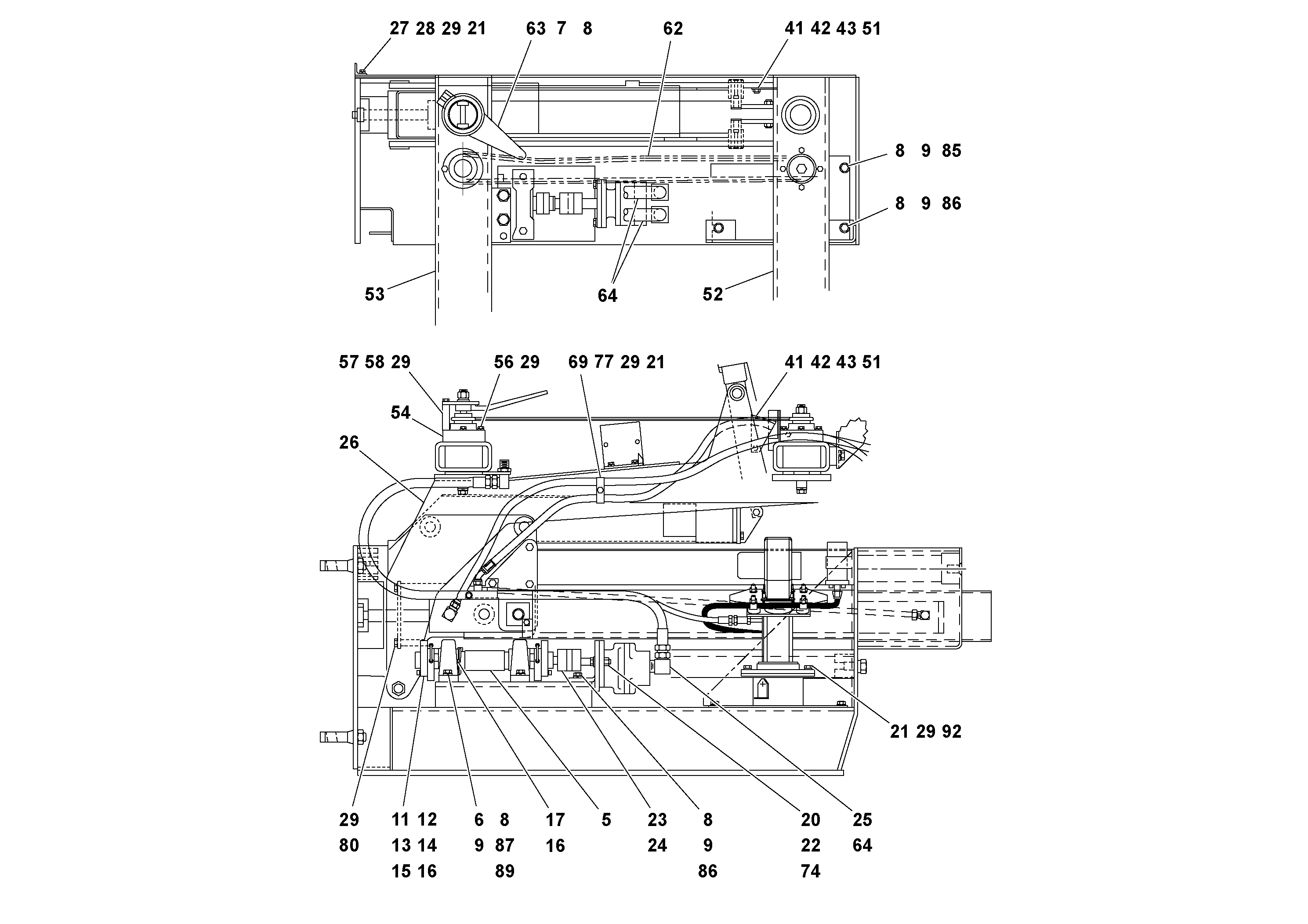 Схема запчастей Volvo OMNI IIIA - 58000 Extension Assembly 
