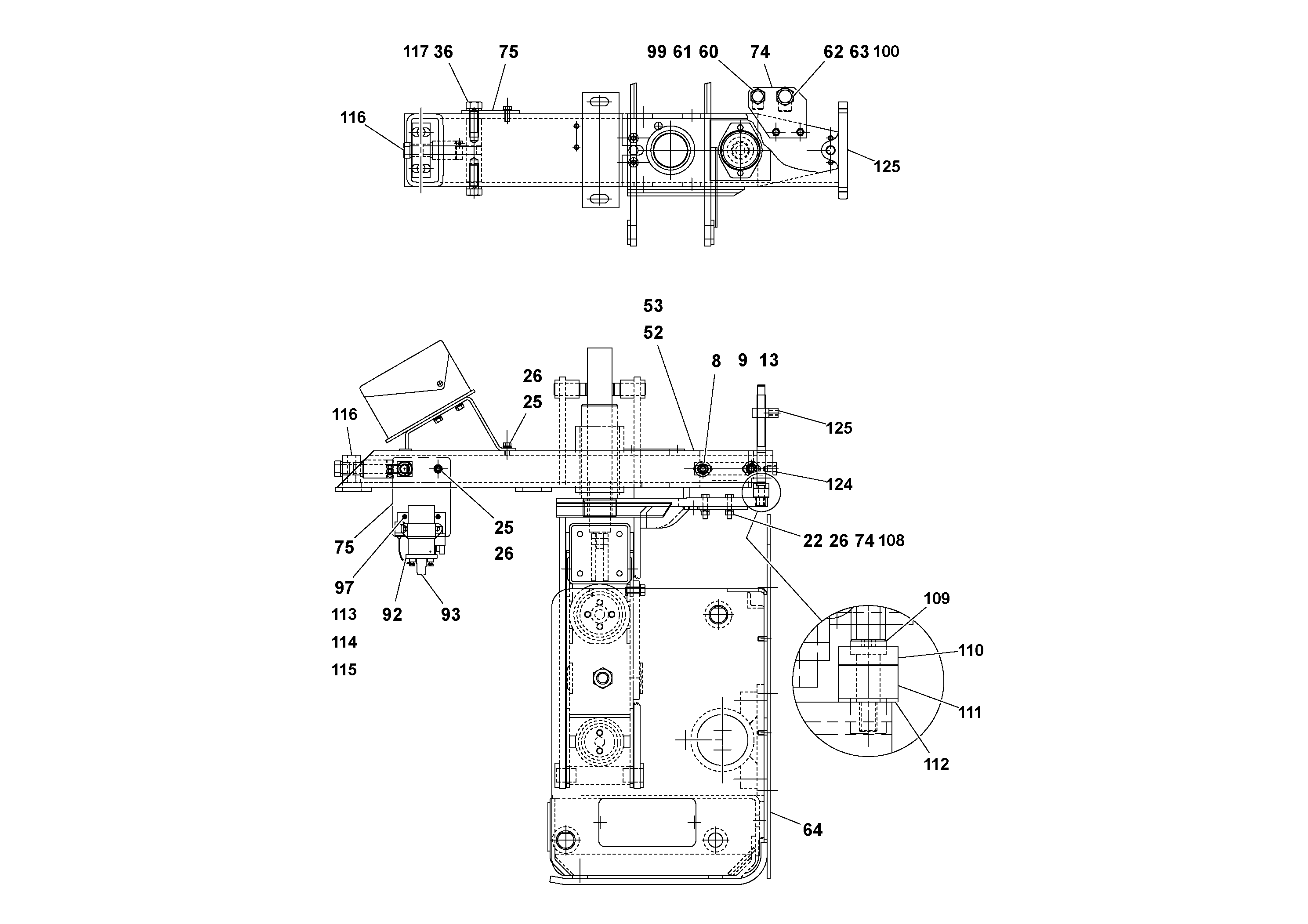 Схема запчастей Volvo OMNI IIIA - 58629 Extension Assembly 