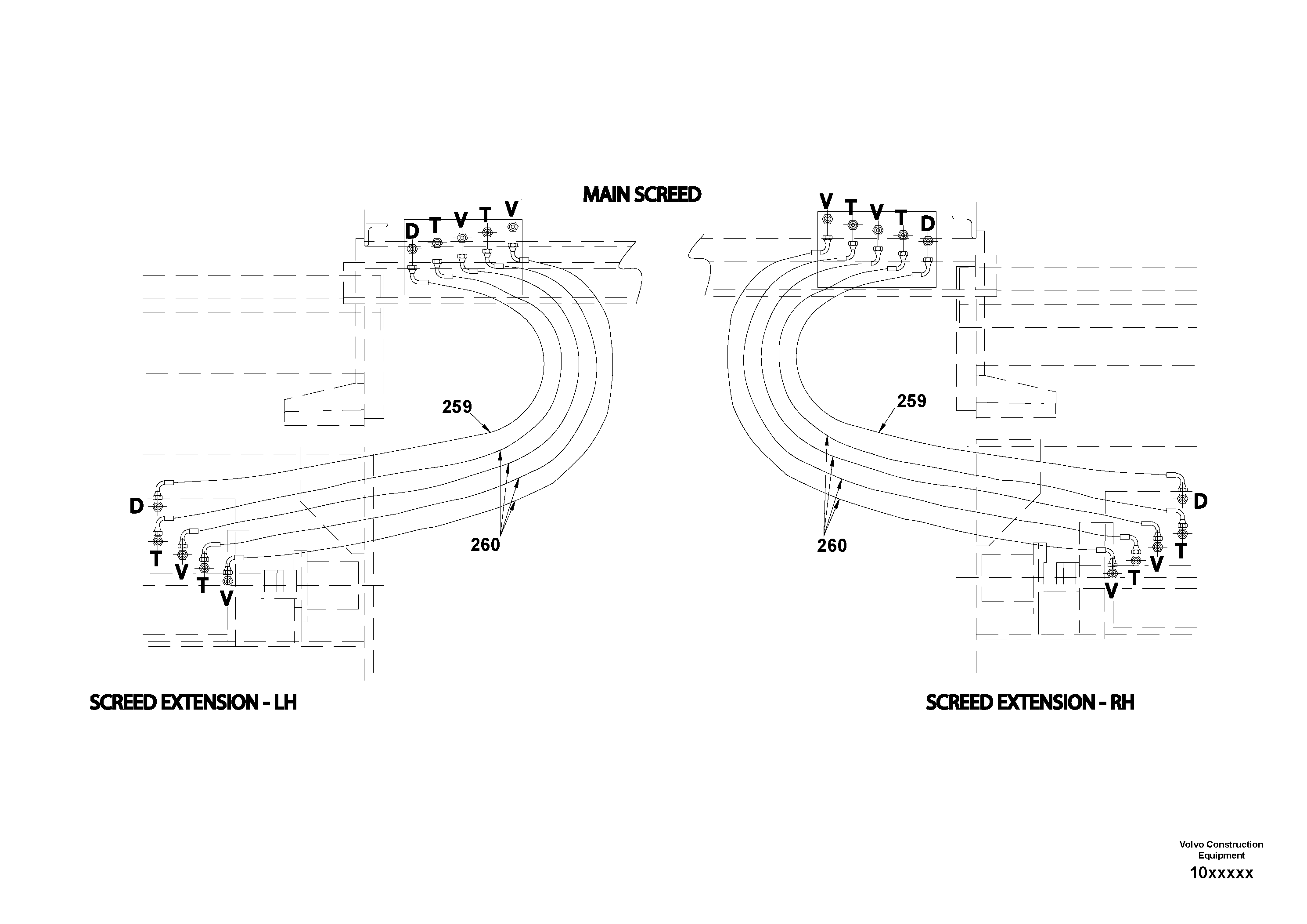 Схема запчастей Volvo OMNI V S/N 0847508049 - - 52765 Hydraulic Piping 