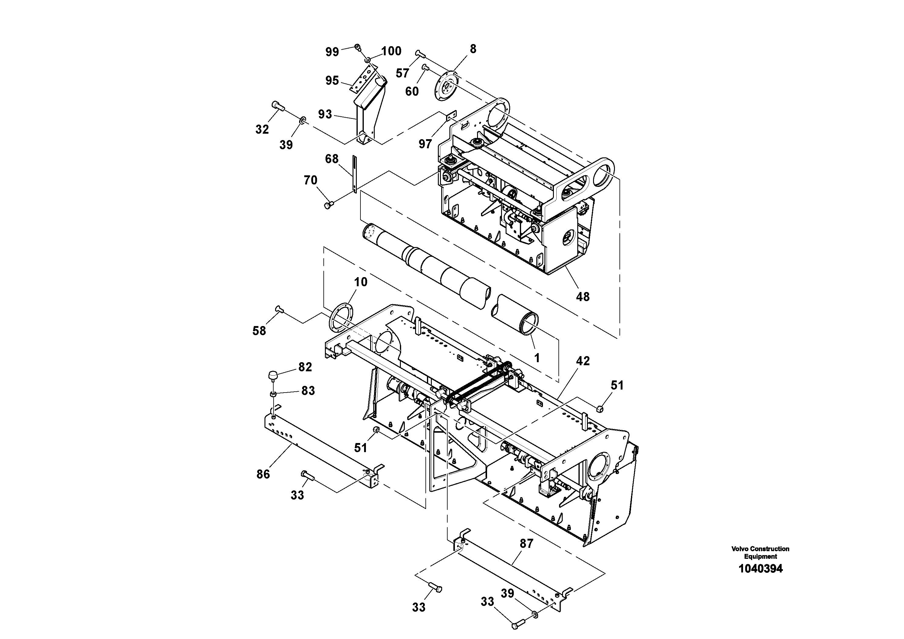 Схема запчастей Volvo OMNI V S/N 0847508049 - - 107003 Screed Combination Assembly 