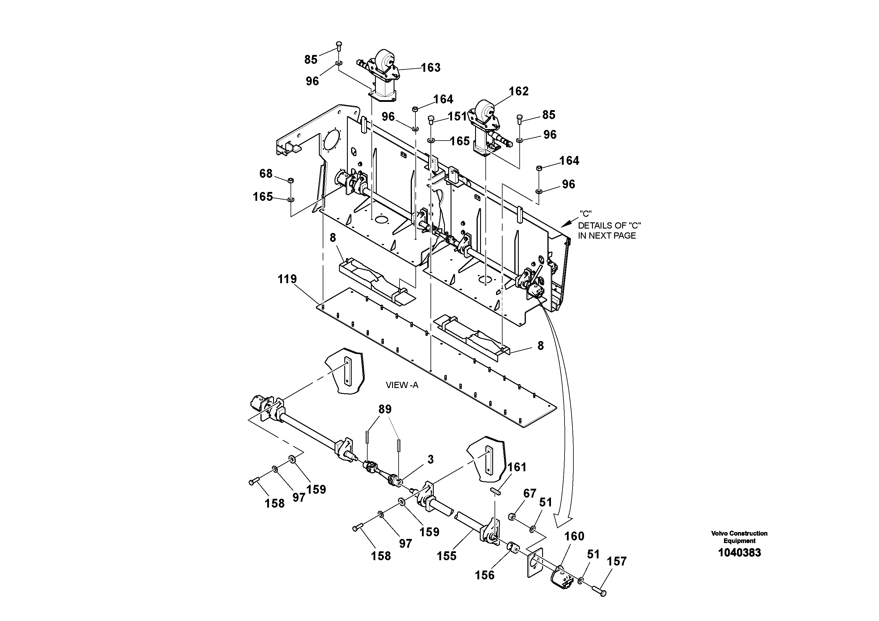 Схема запчастей Volvo OMNI V S/N 0847508049 - - 55293 Basic Screed Assembly 