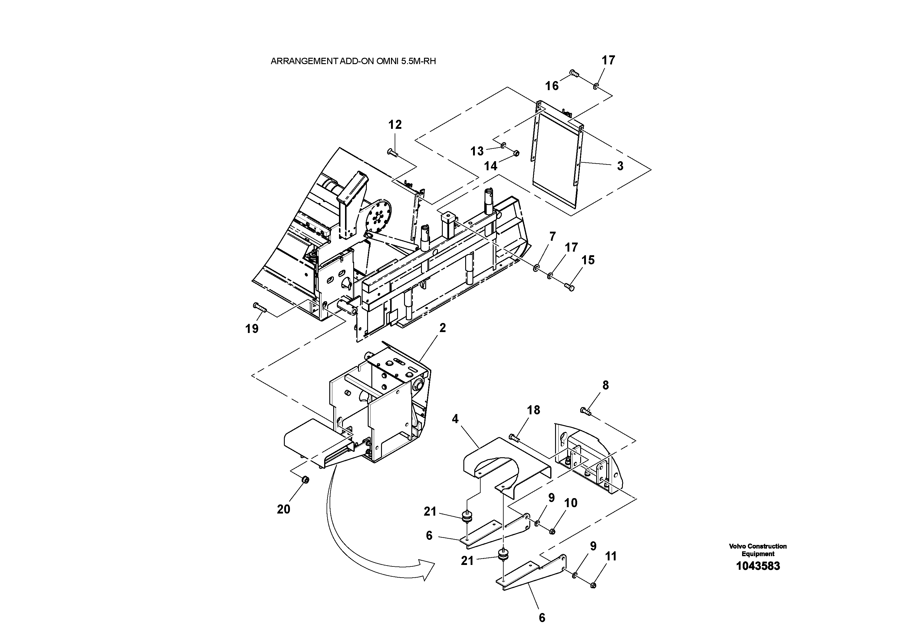 Схема запчастей Volvo OMNI V S/N 0847508049 - - 56286 Add-on Omni Assembly 