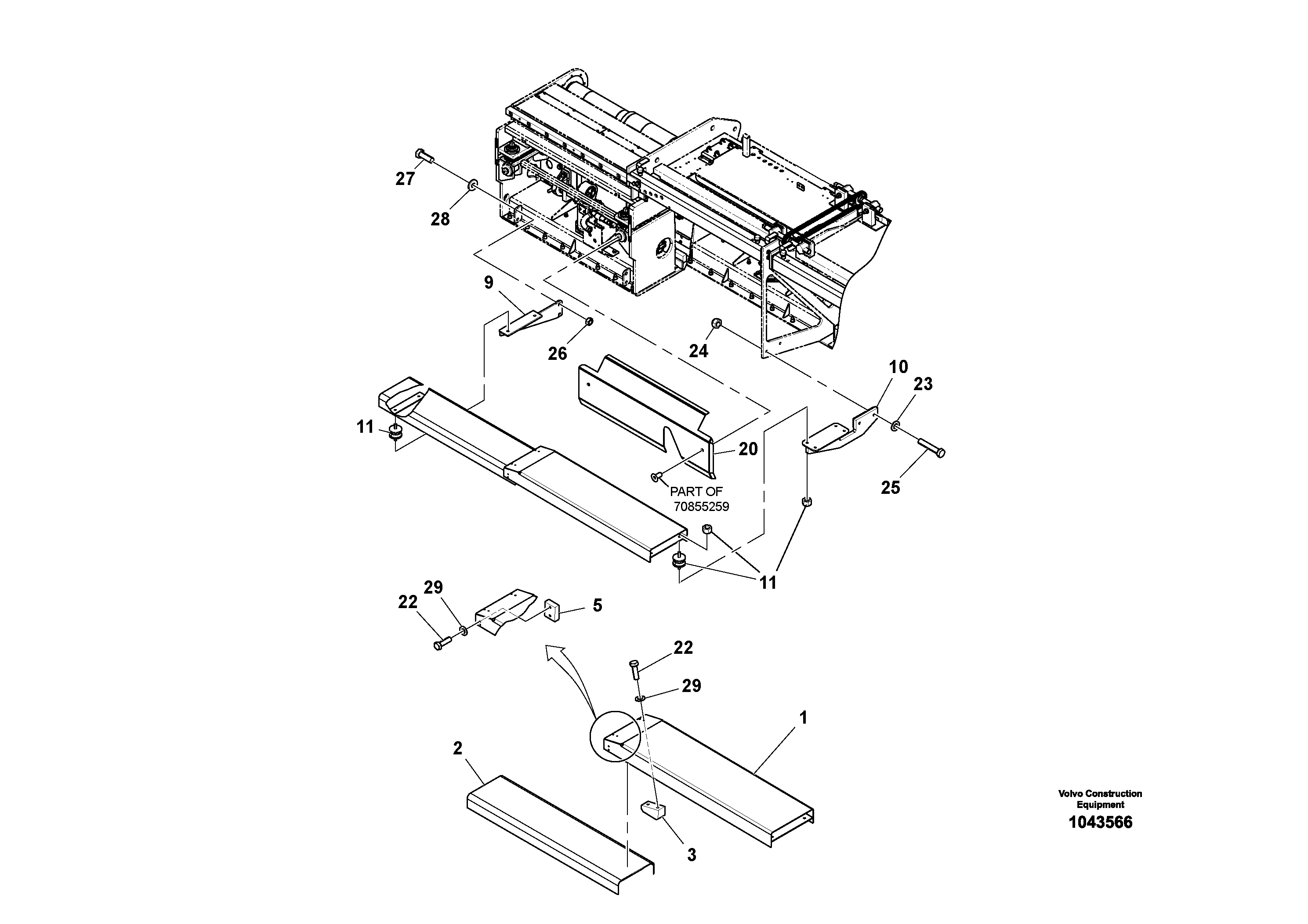 Схема запчастей Volvo OMNI V S/N 0847508049 - - 65745 Tread Plate/covers Assembly 