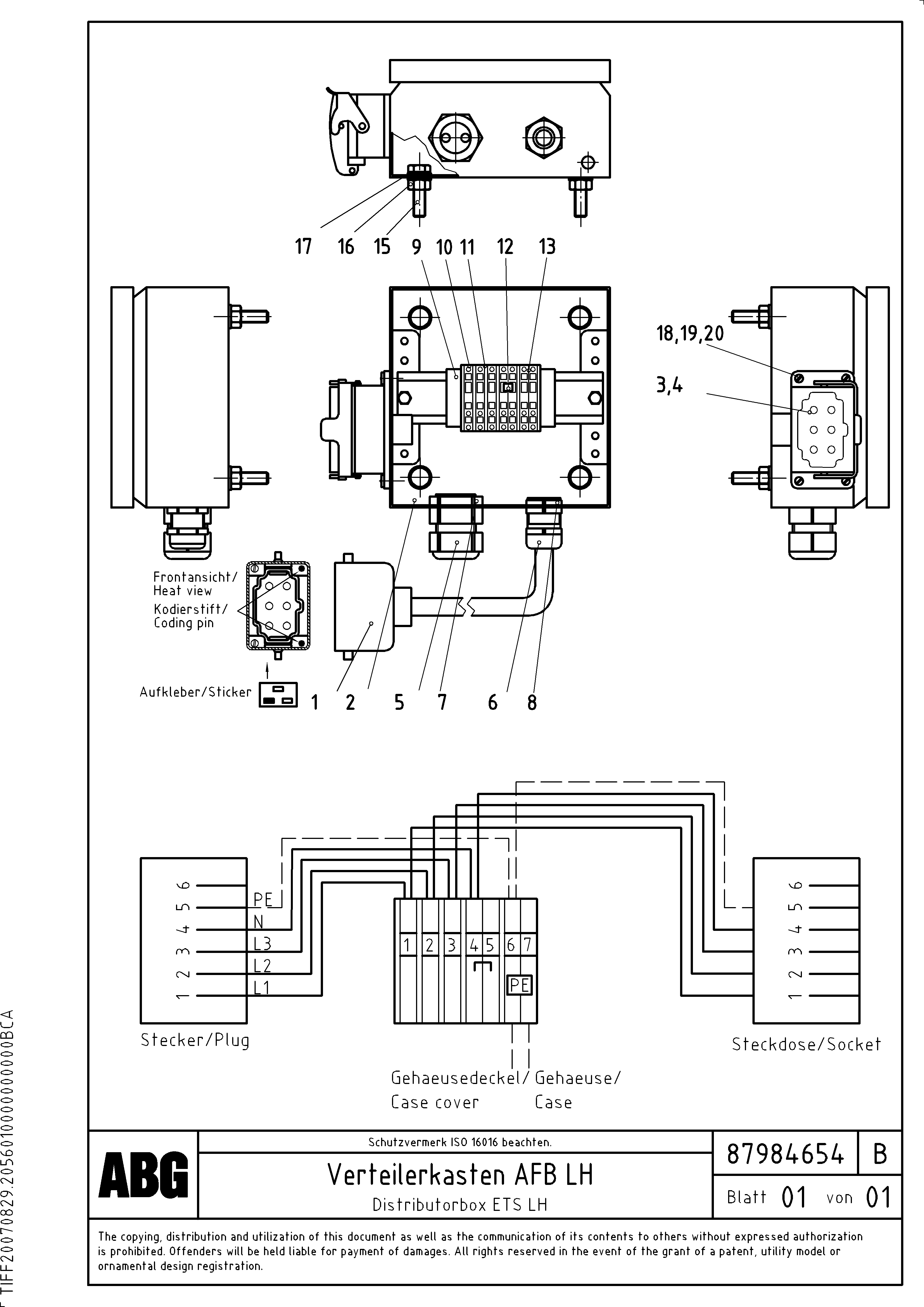 Схема запчастей Volvo VB 30 ATT. SCREEDS 1,5 - 4,0M ABG2820 - 80862 Distributorbox for extandable screed 