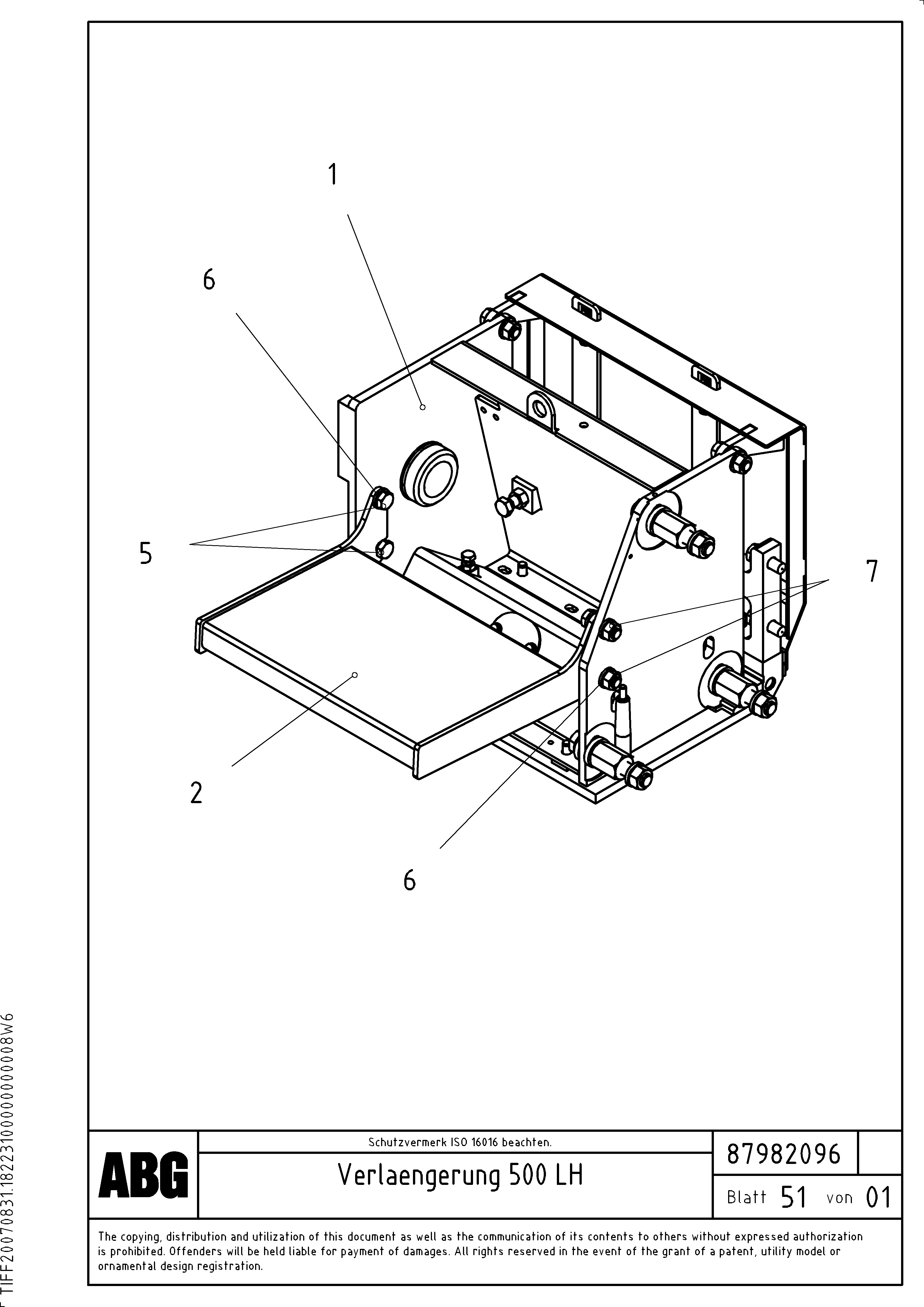 Схема запчастей Volvo VB 30 ATT. SCREEDS 1,5 - 4,0M ABG2820 - 76475 Extension set 