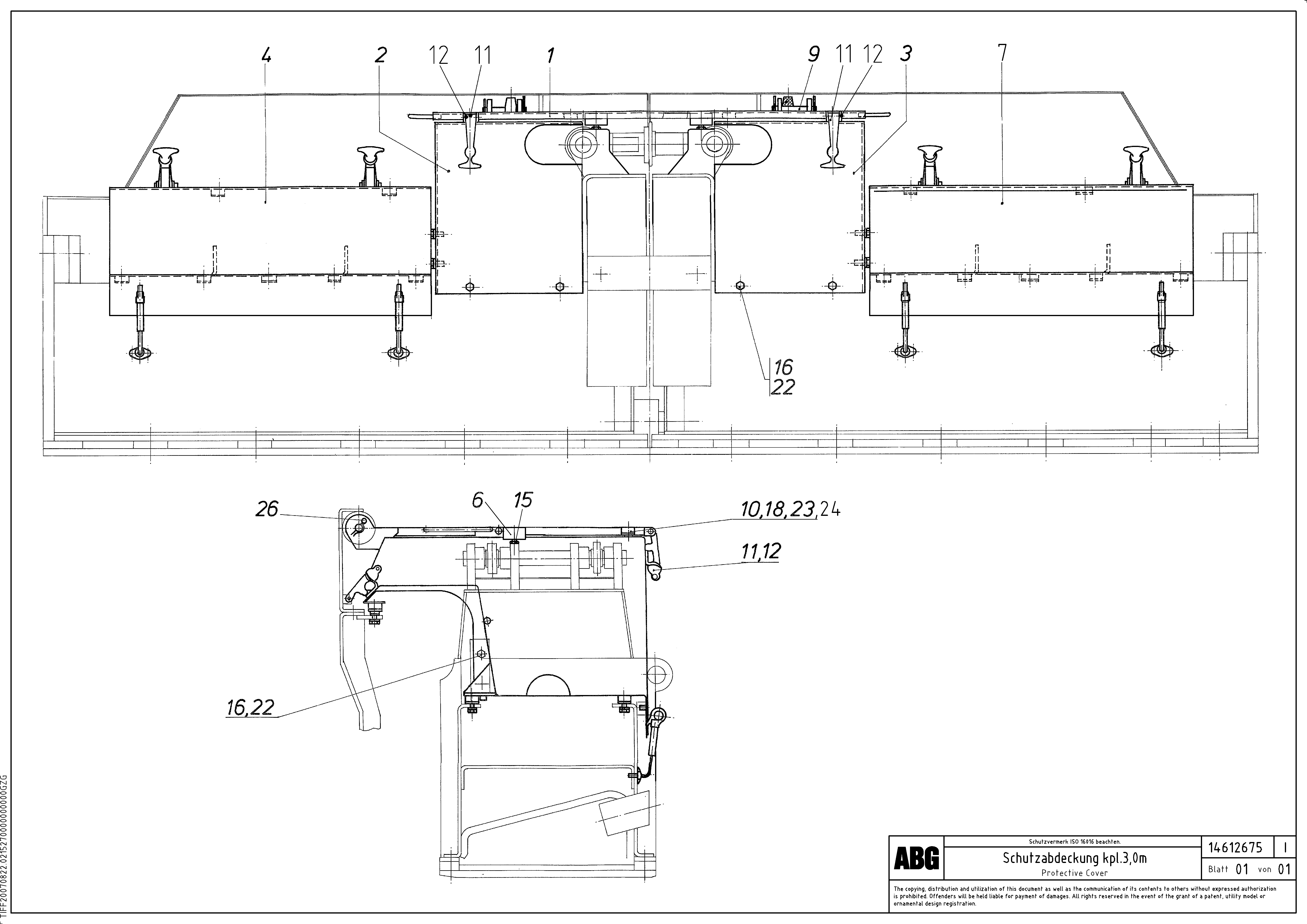 Схема запчастей Volvo VDT 120 ATT. SCREEDS 3,0 -13,0M ABG9820 - 69351 Cover plate for basic screed 