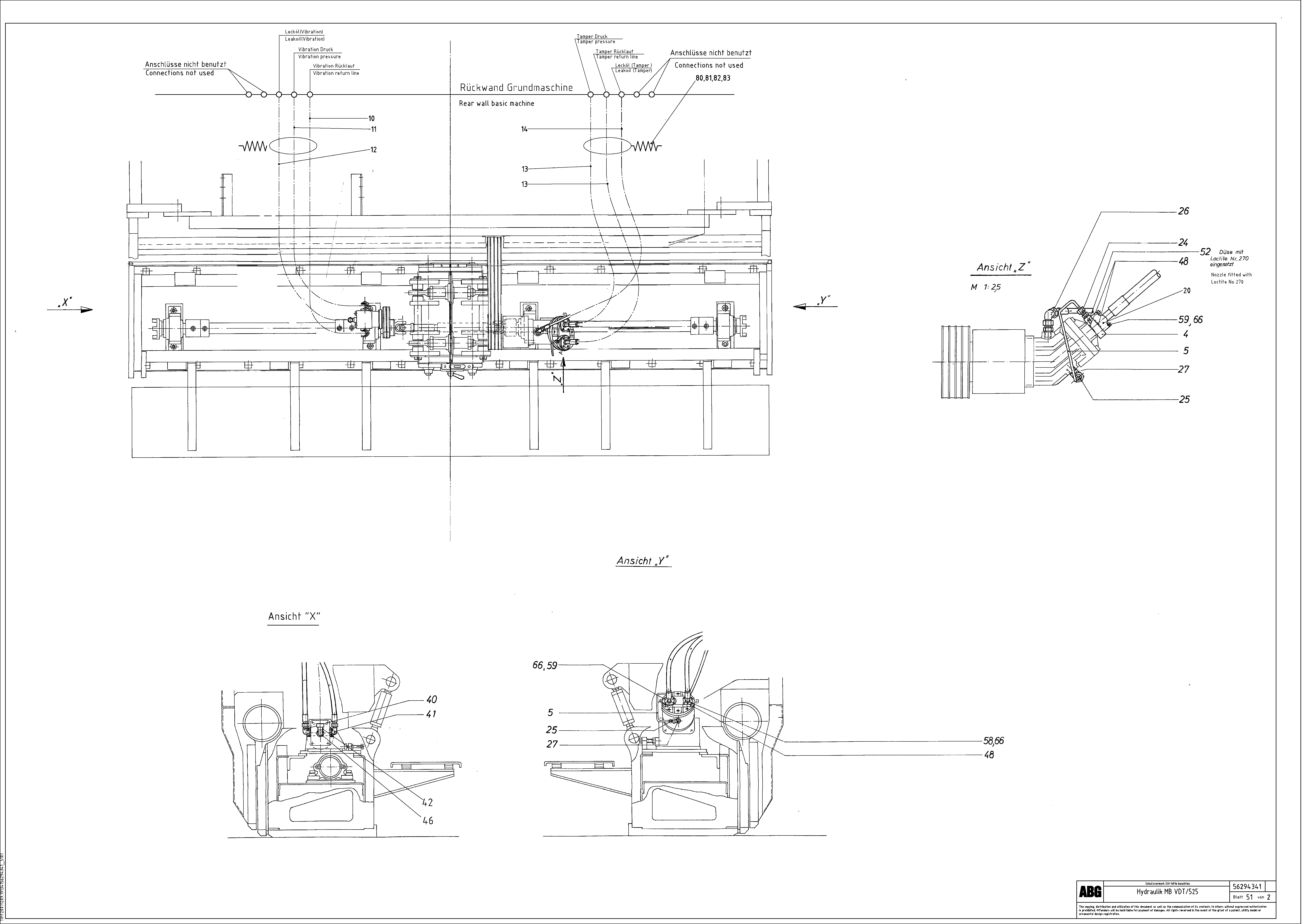 Схема запчастей Volvo VDT 120 ATT. SCREEDS 3,0 -13,0M ABG9820 - 69595 Hose-kit, screed for basic and extandable screed 
