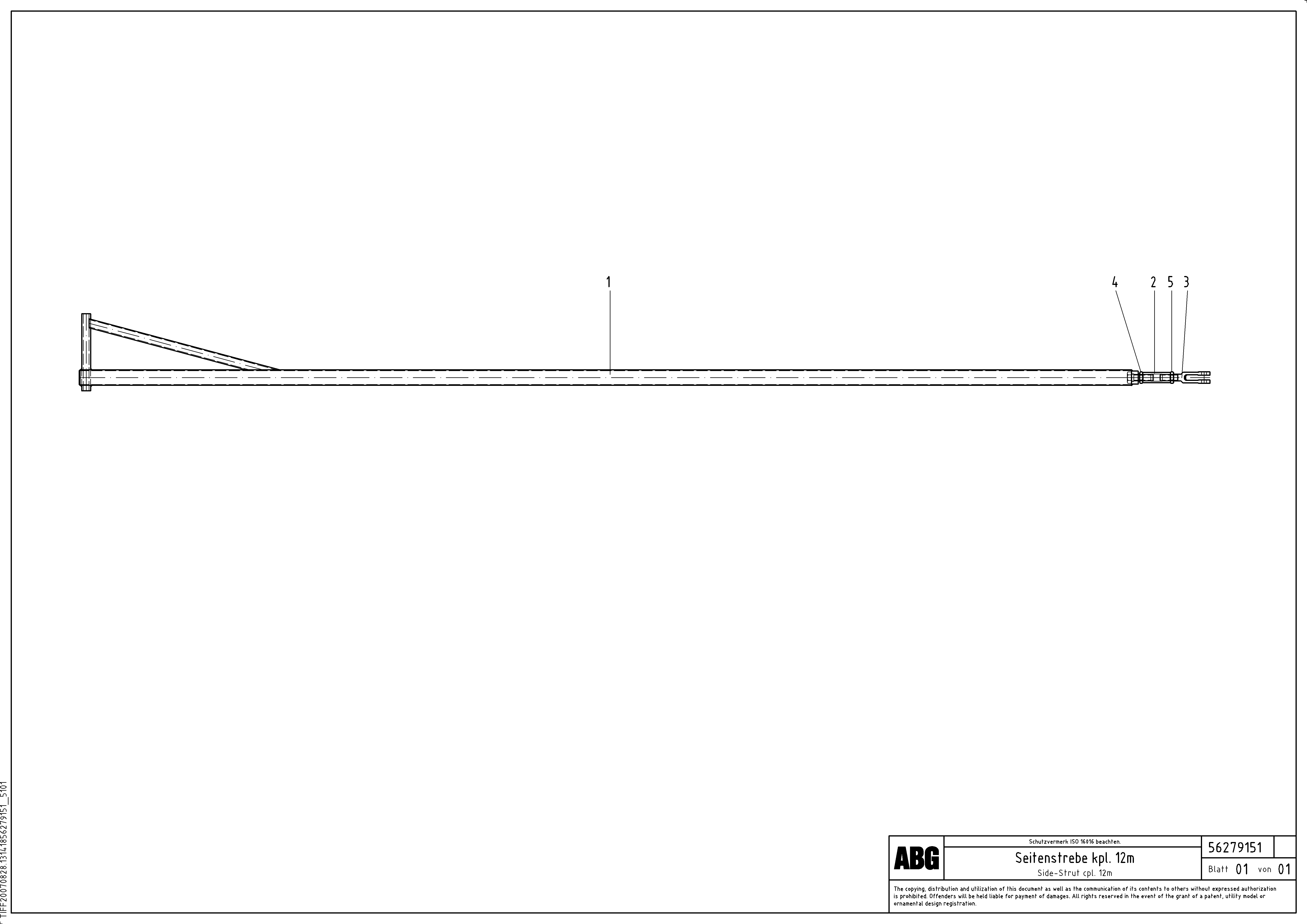 Схема запчастей Volvo MB 120 ATT. SCREEDS 3,0 -16,0M ABG9820 - 62413 Support tube assembly for extendable screed 
