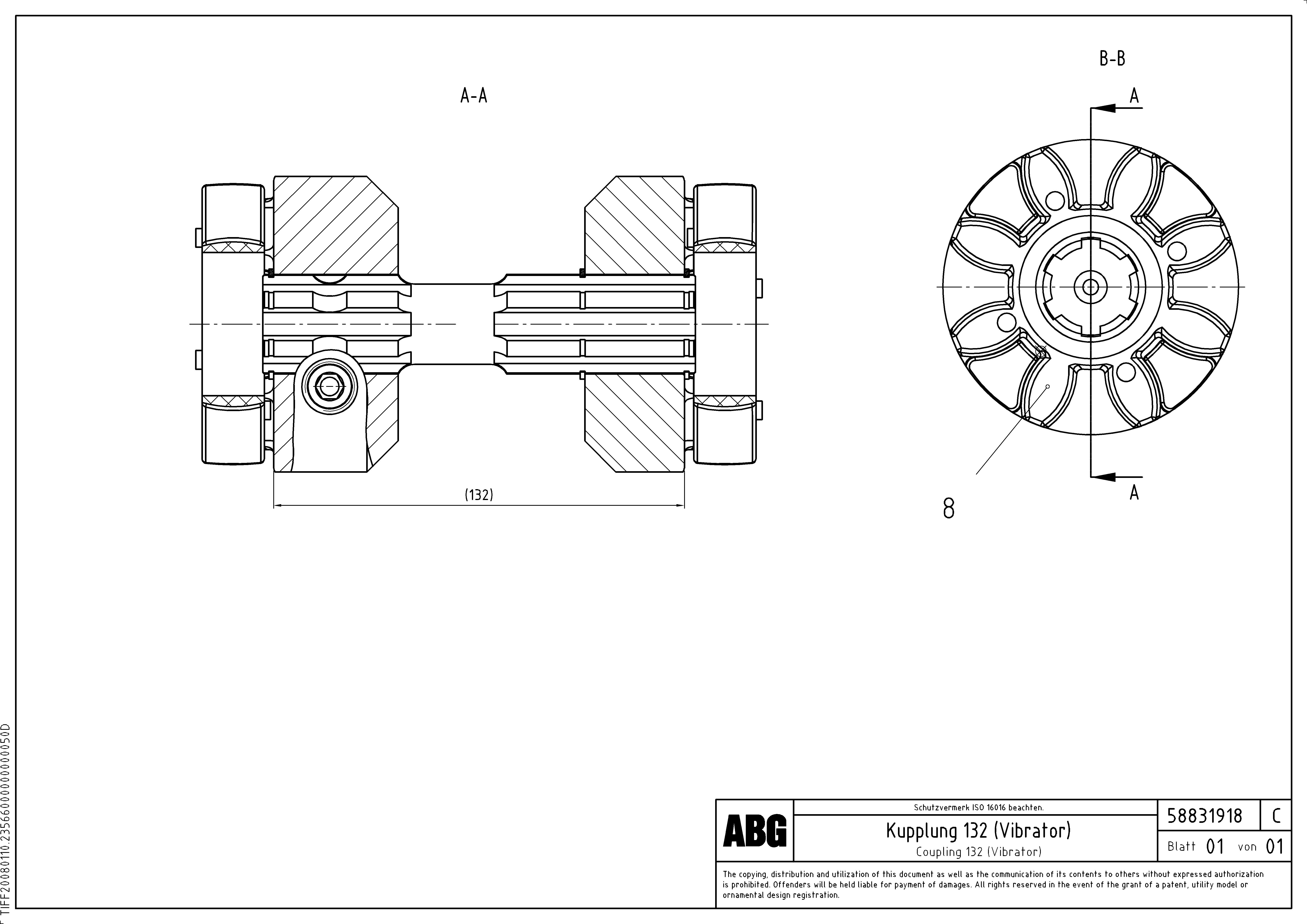 Схема запчастей Volvo MB 122 VARIO ATT.SCREEDS 4,5 -12,0M ABG8820, ABG8820B - 69246 Coupling for vibrator 