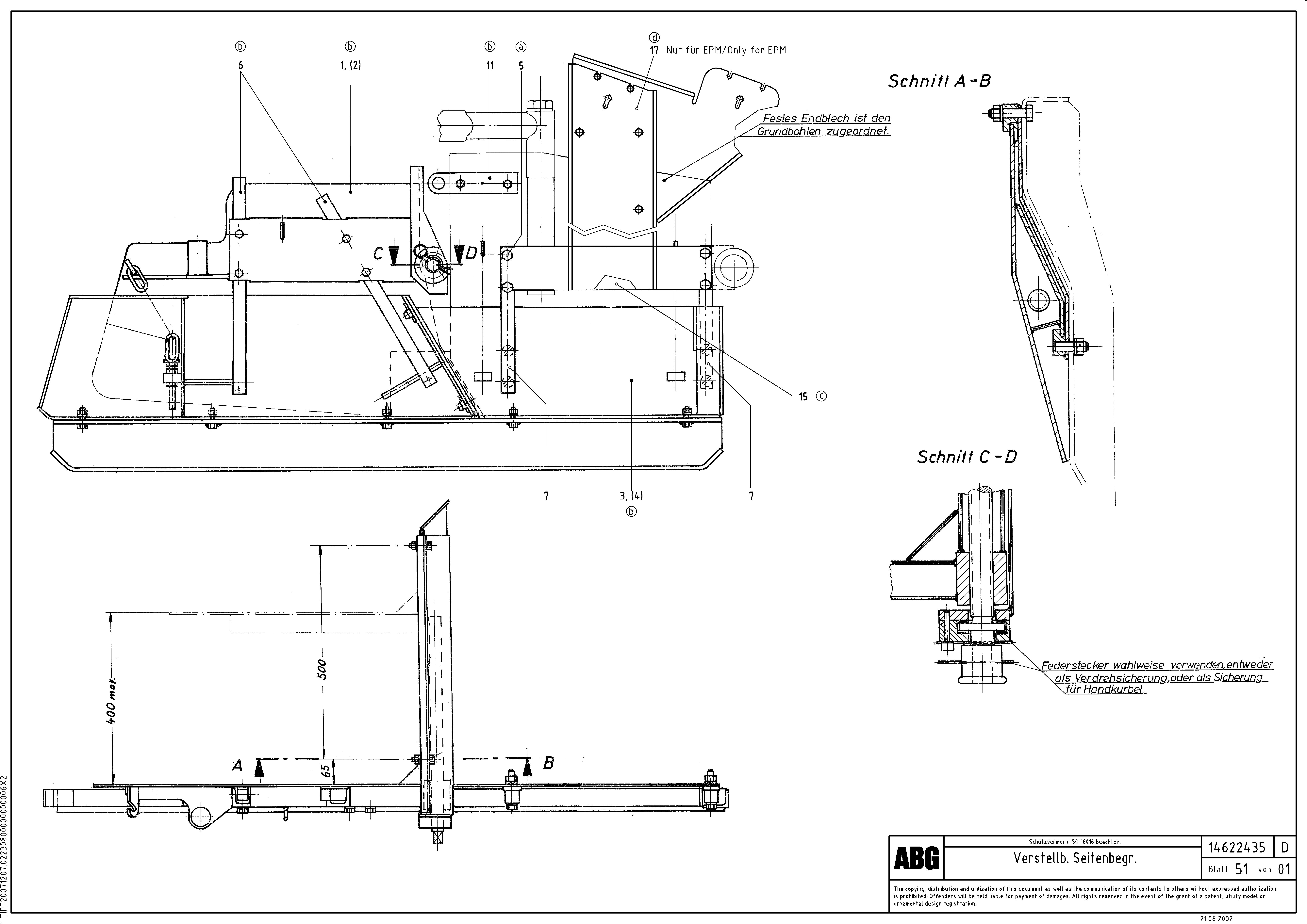 Схема запчастей Volvo MB 122 - 74283 Adjustable lateral limitation MB 122 ATT. SCREEDS 2,5 -10,0M ABG7820, ABG7820B