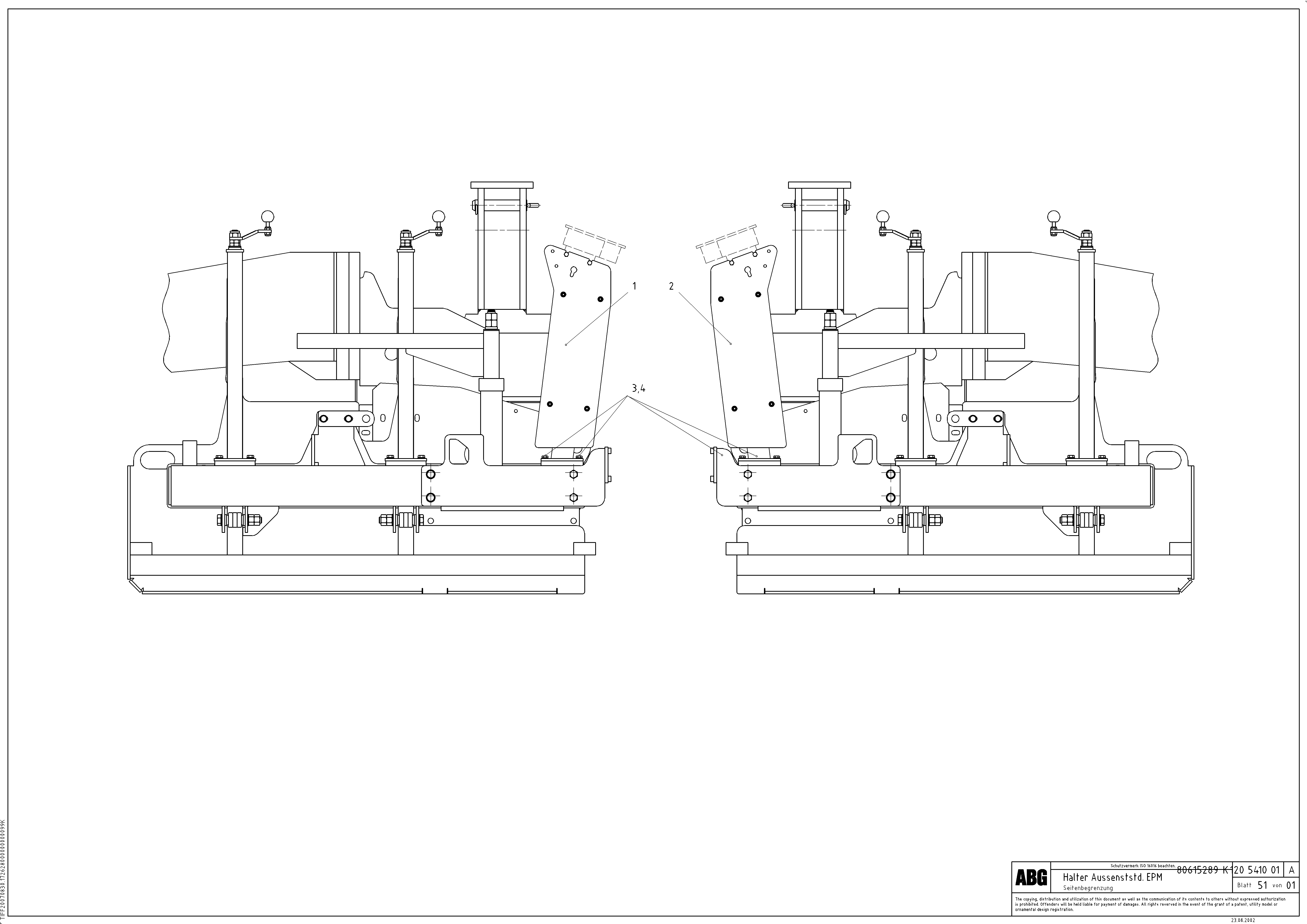 Схема запчастей Volvo MB 122 - 75262 Support for control panels MB 122 ATT. SCREEDS 2,5 -10,0M ABG7820, ABG7820B
