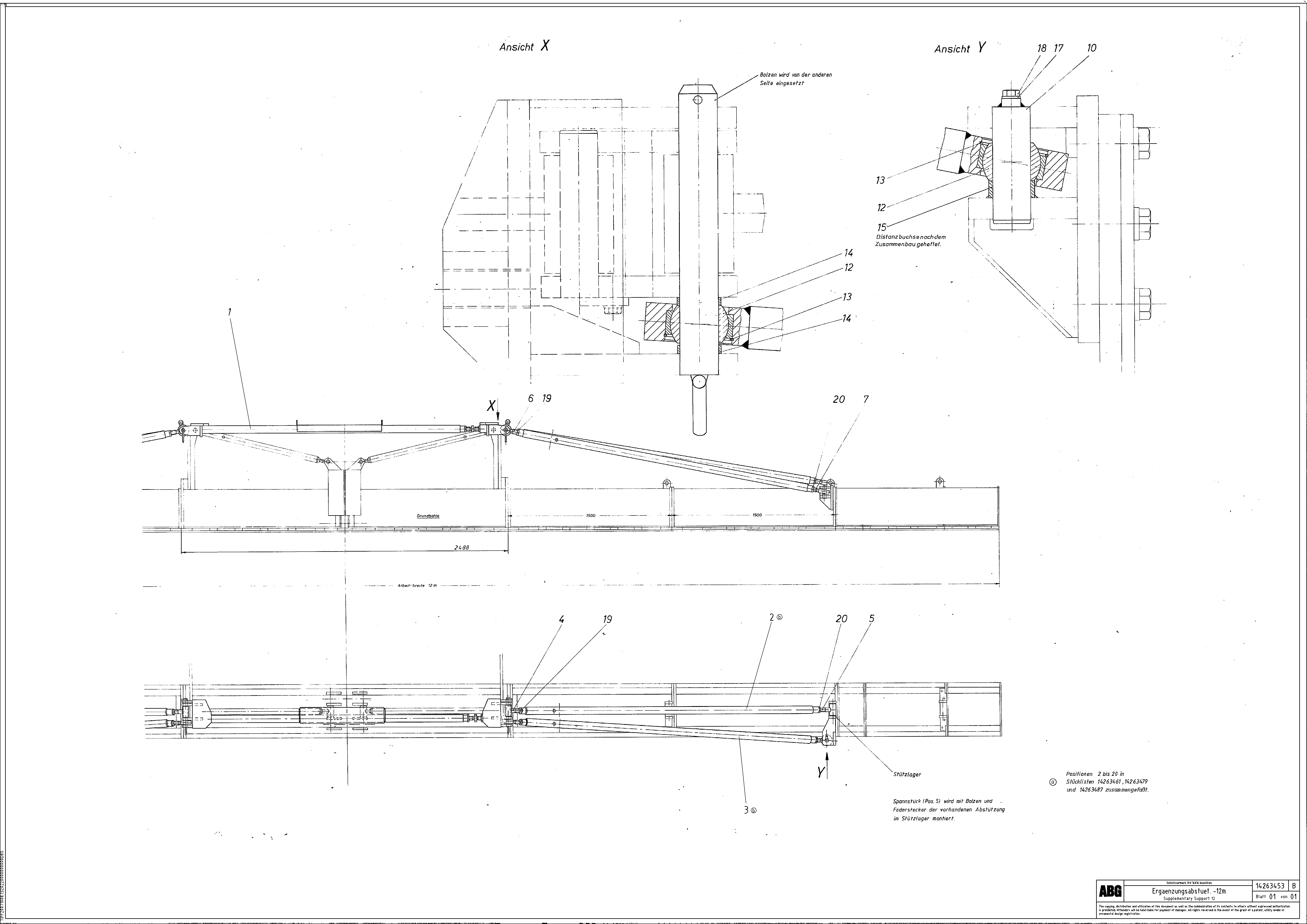 Схема запчастей Volvo MB 122 - 76913 Adjustment brace MB 122 ATT. SCREEDS 2,5 -10,0M ABG7820, ABG7820B