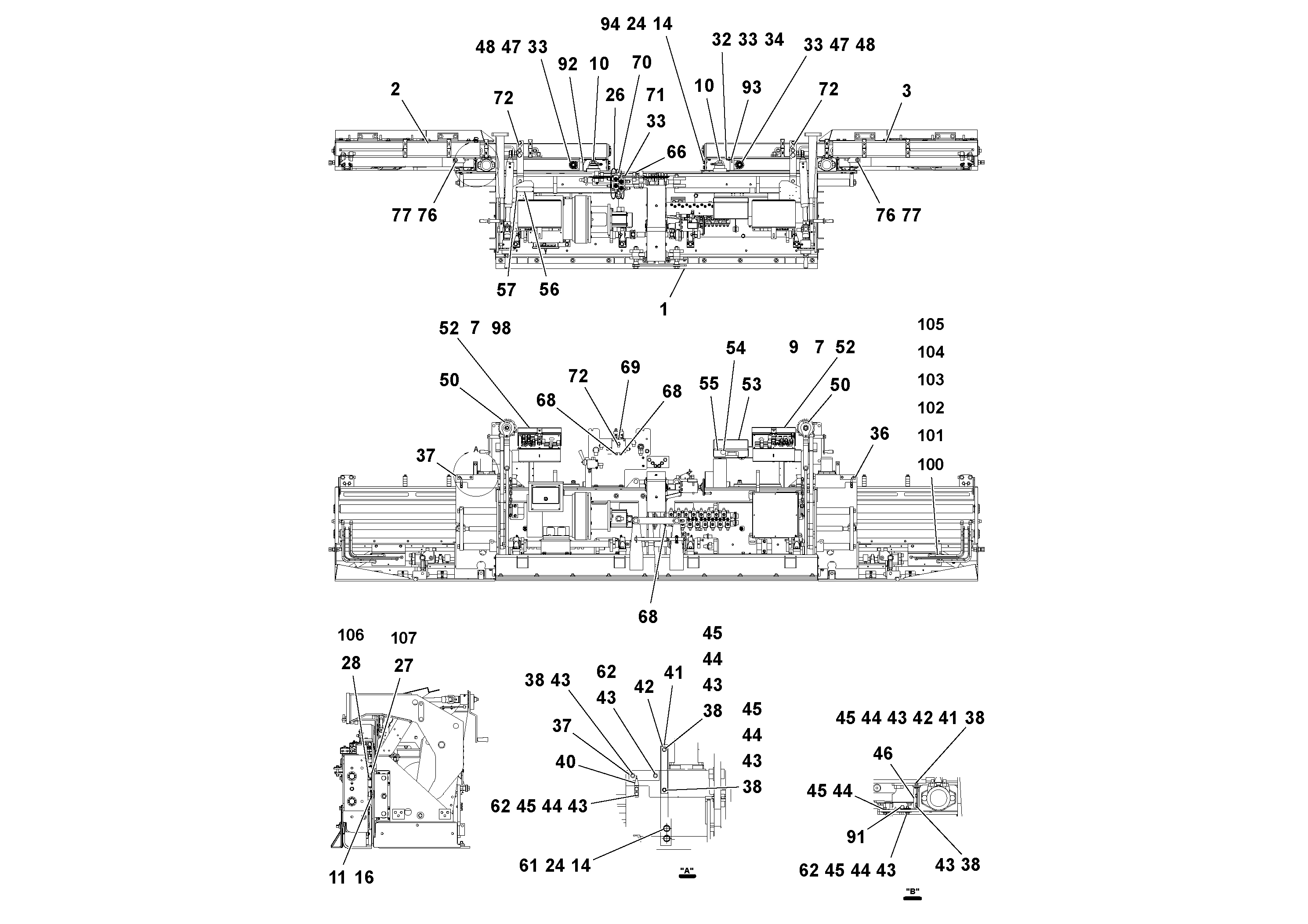 Схема запчастей Volvo Ultimat - 44508 Screed Assembly ULTIMAT 16 ULTIMAT 8/16