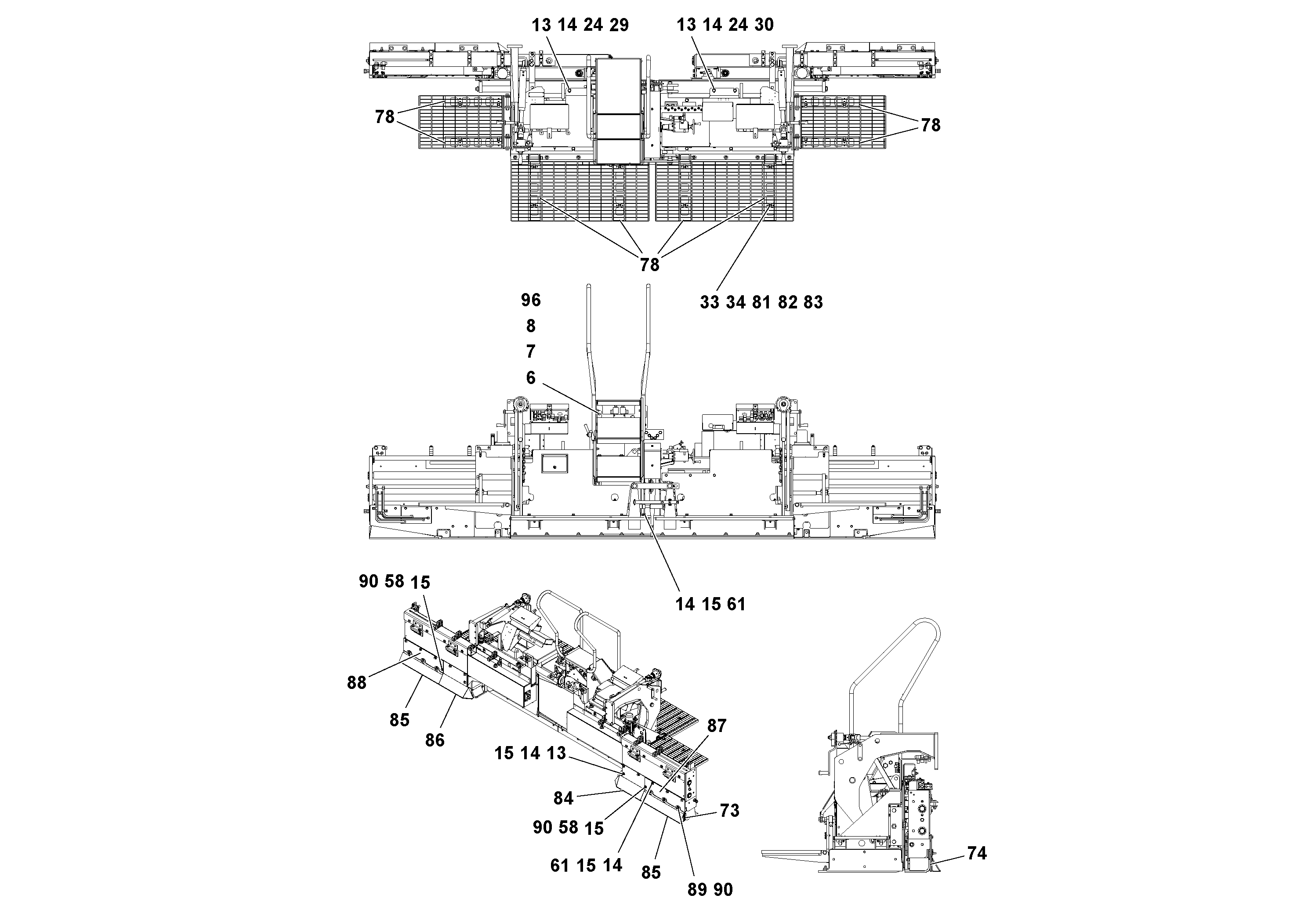 Схема запчастей Volvo Ultimat - 52595 Screed Assembly ULTIMAT 16 ULTIMAT 8/16